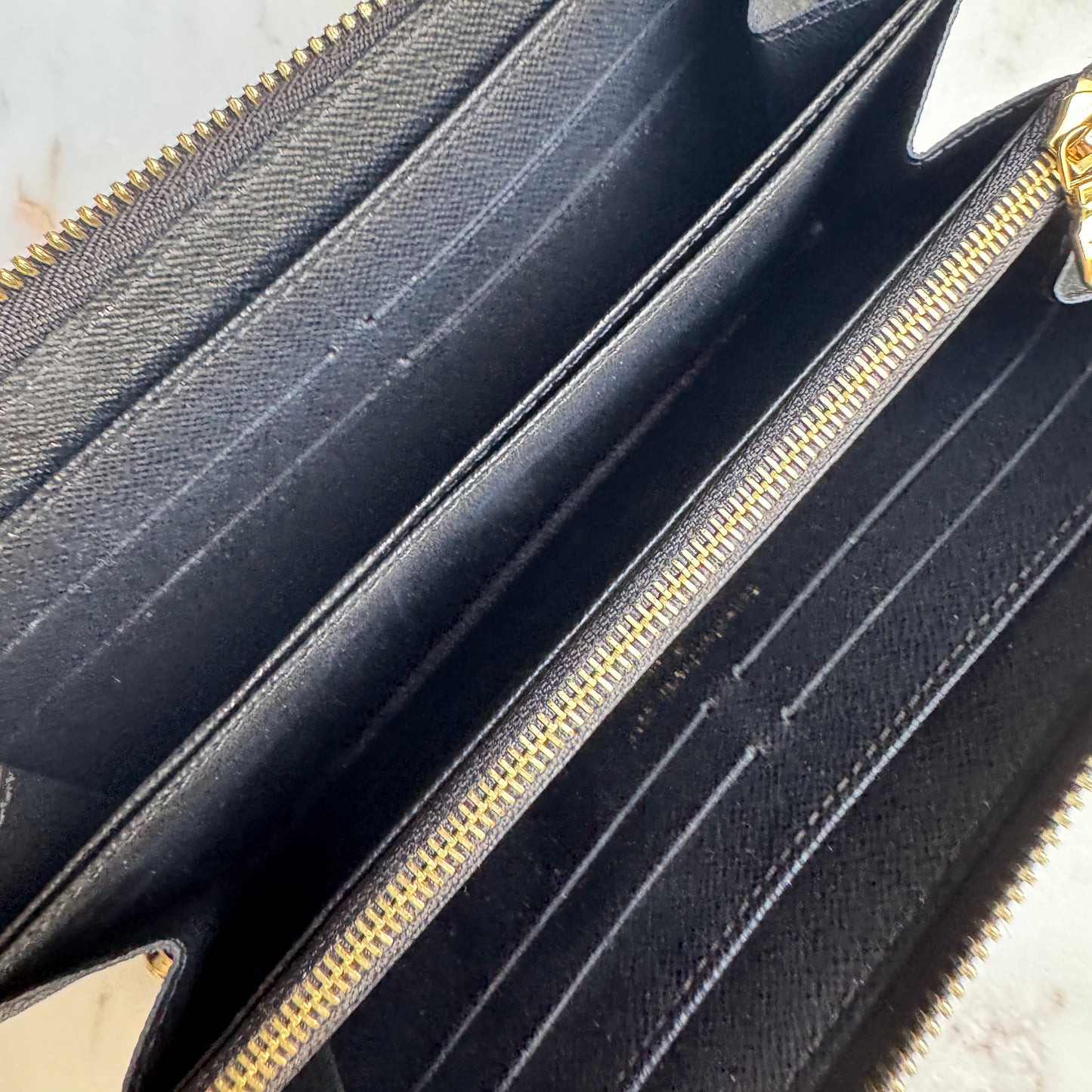 Louis Vuitton Damier Ebene Paillettes Zippy Wallet