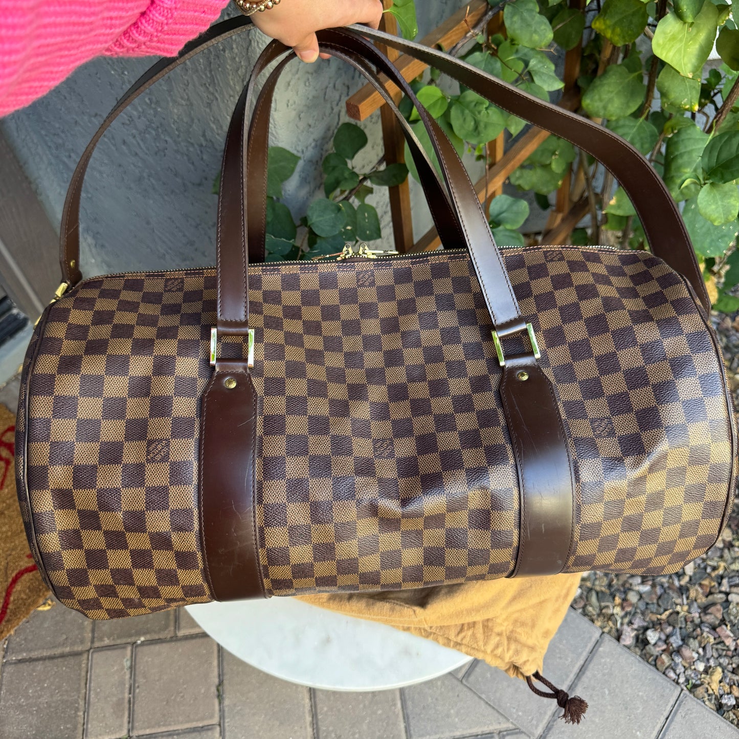 Louis Vuitton Vintage Damier Ebene Golf Cup Sac Polochon 55 Duffle
