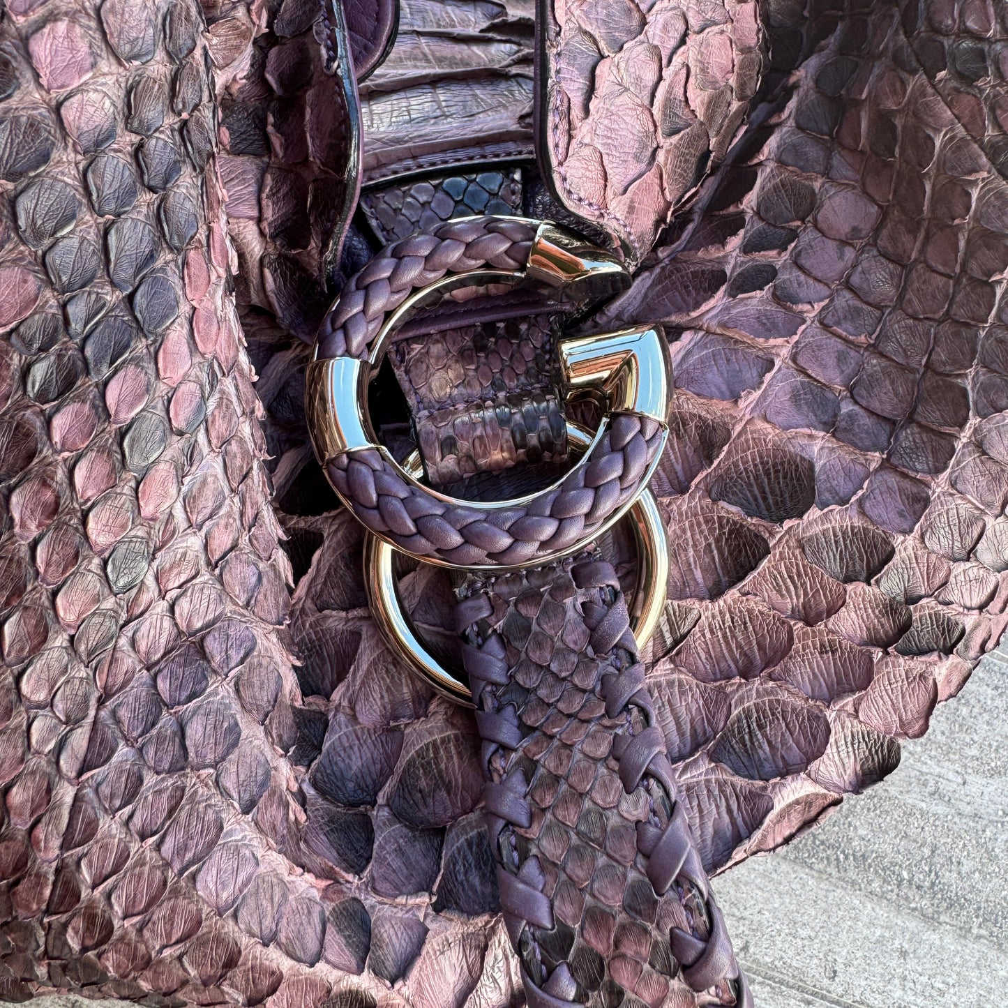 Gucci G Wave Python Hobo