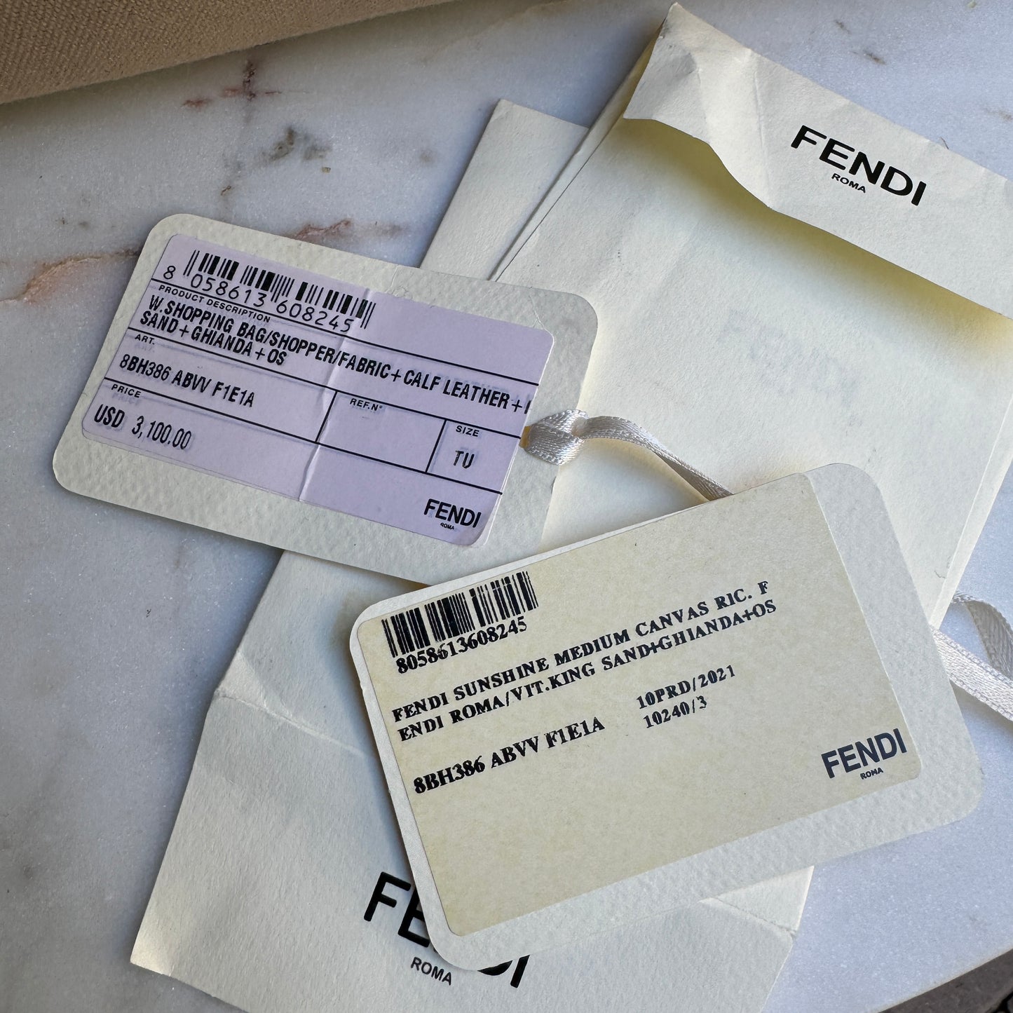 Fendi Canvas Medium Sunshine Tote