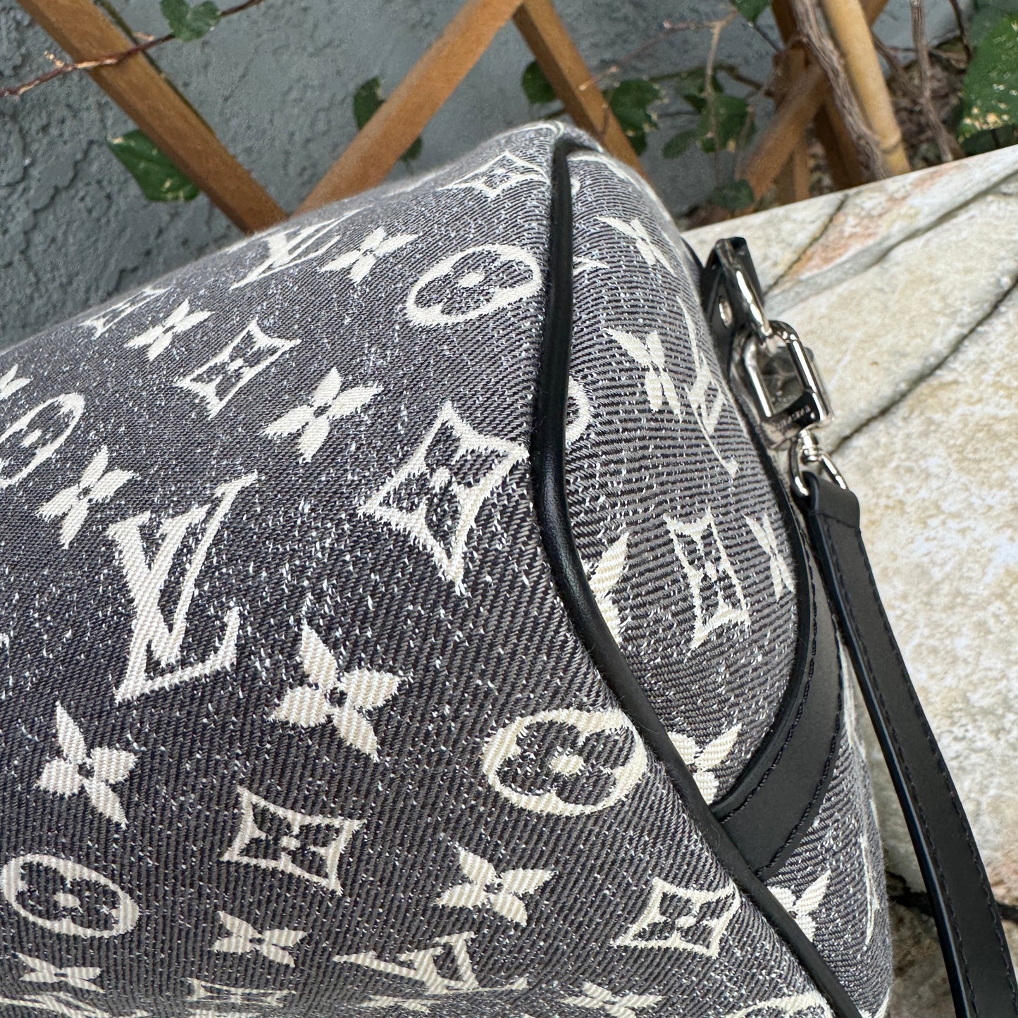 Louis Vuitton Monogram Jacquard Denim Speedy Bandouliere 25