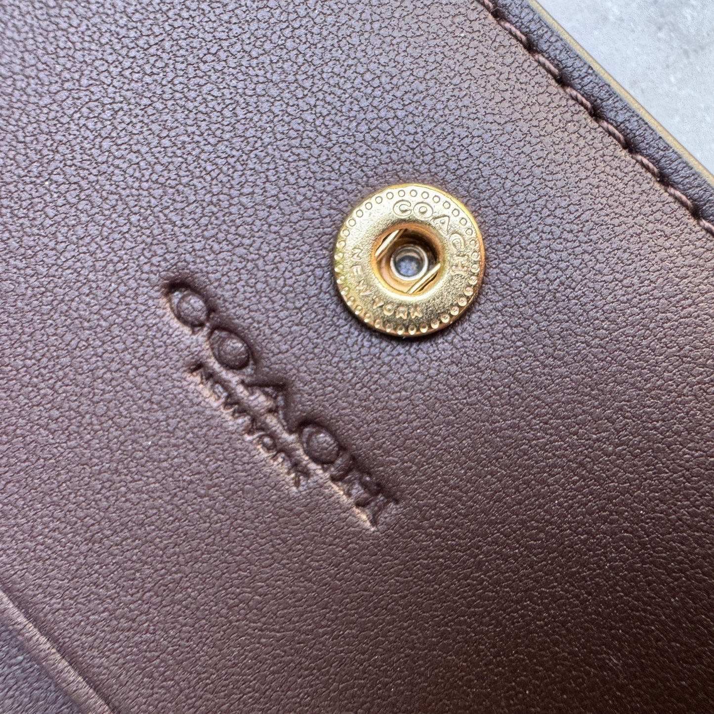 Coach Chenille Snap Wallet