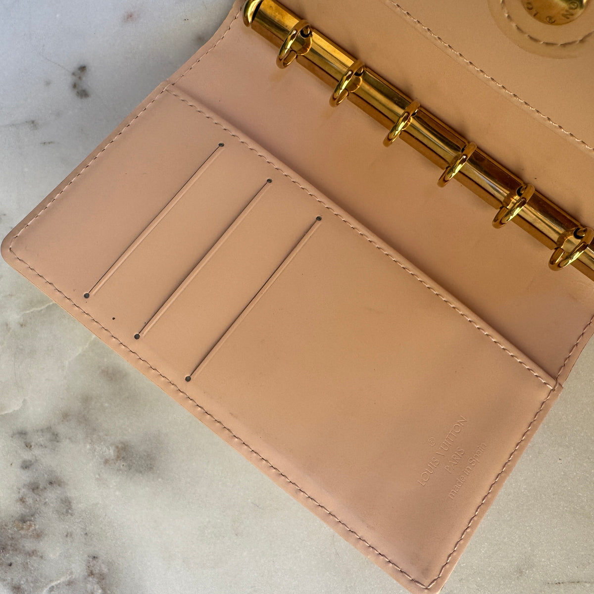 Louis Vuitton Monogram Vernis Small Ring Agenda Cover