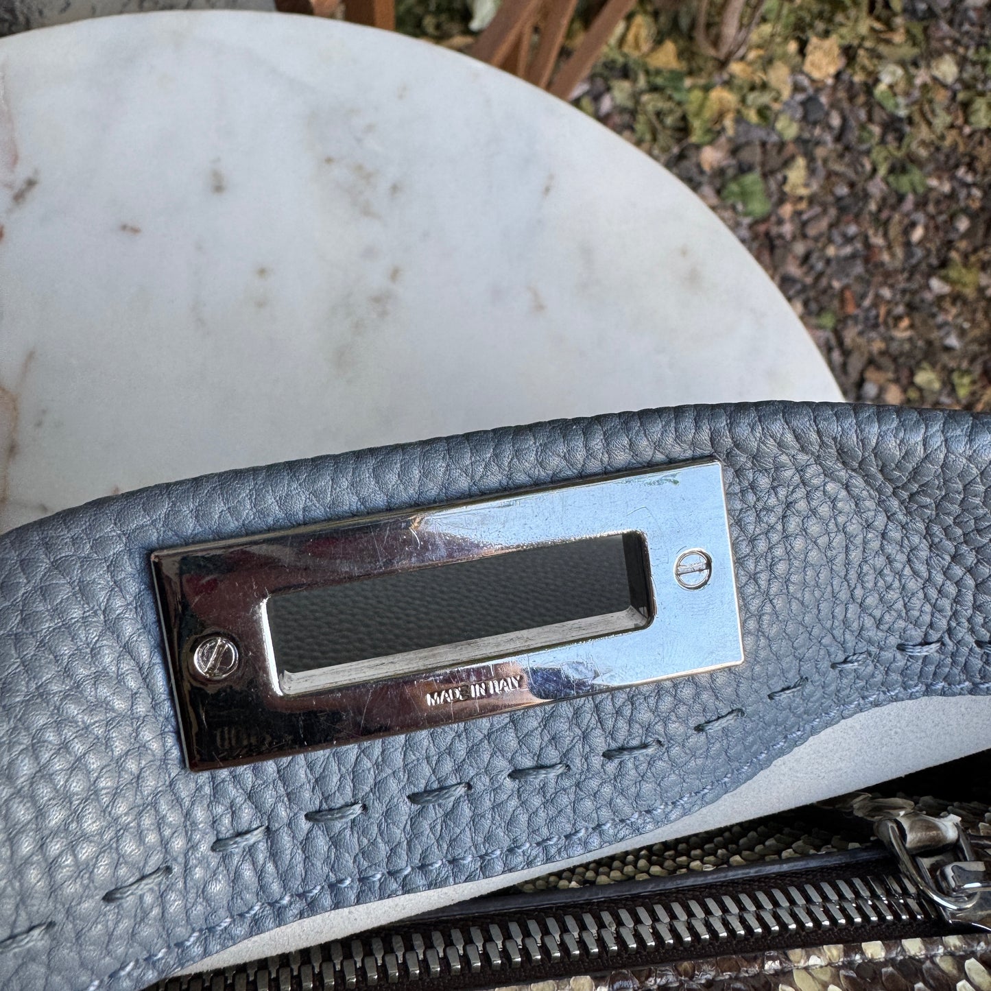 Fendi Cuoio Romano Selleria Leather Python Peekaboo Bag