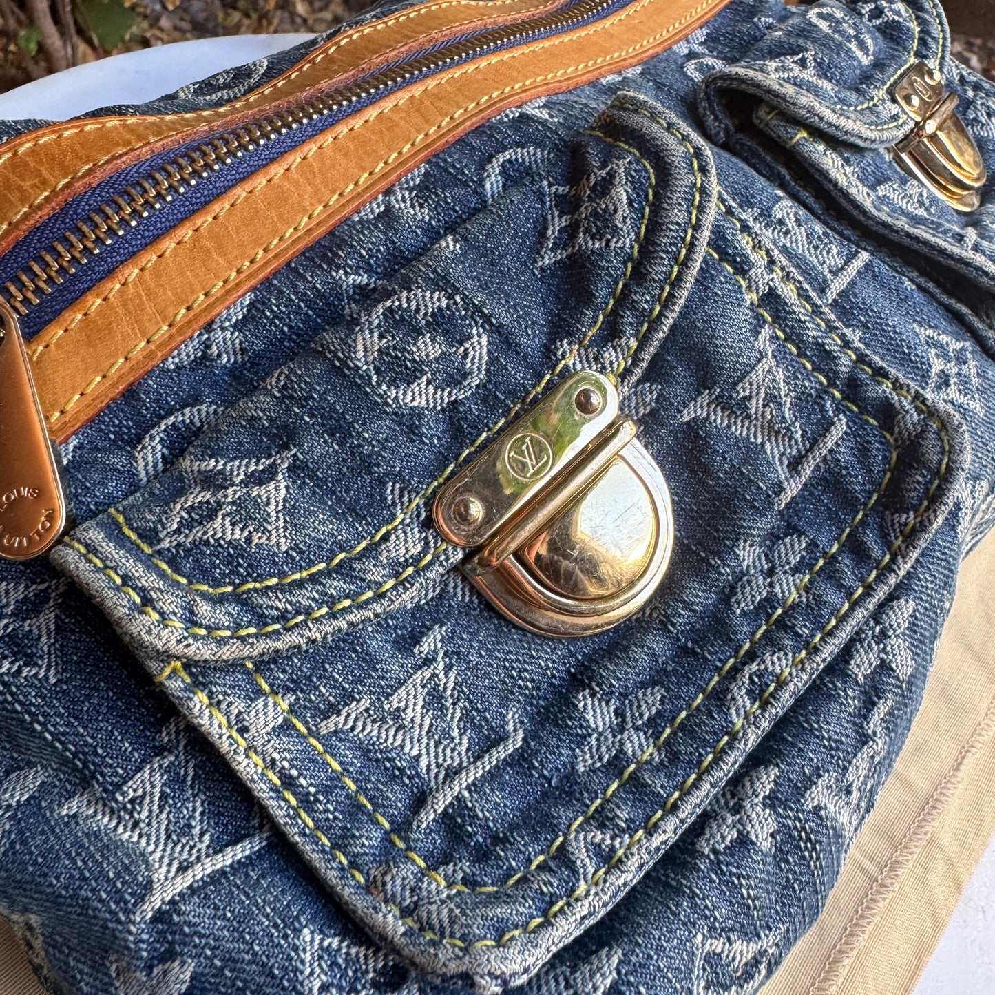 Louis Vuitton Monogram Denim Baggy PM Shoulder Bag