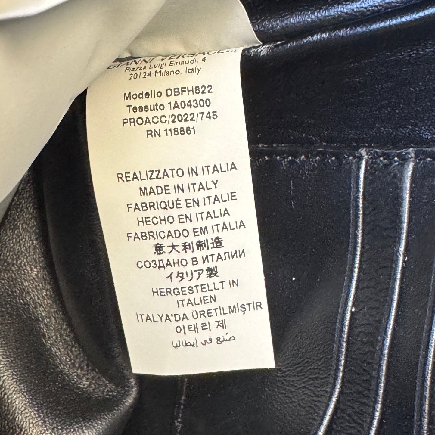 Versace Virtus Barocco Chain Flap Crossbody