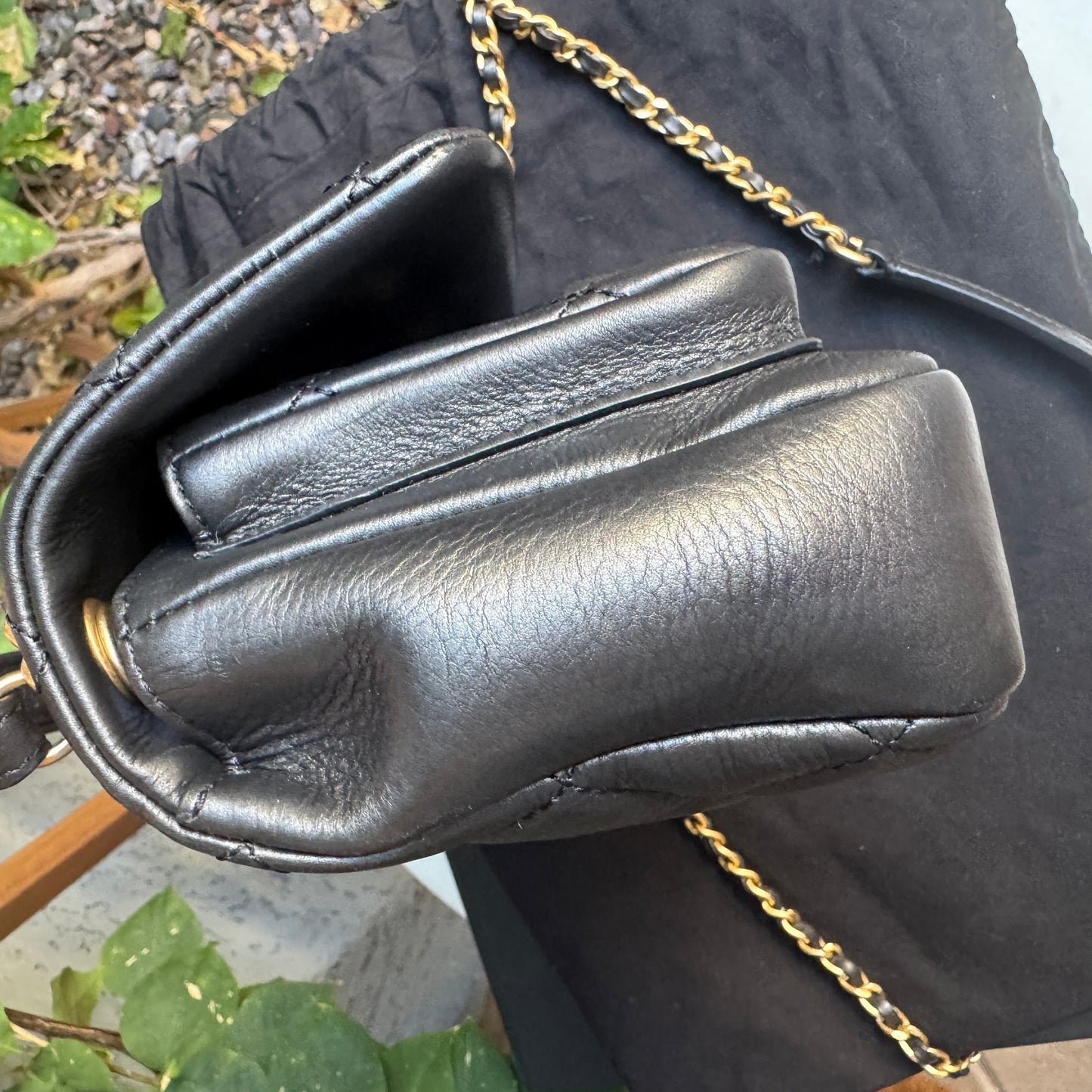 Chanel Quilted Leather Mini Business Affinity Flap Crossbody