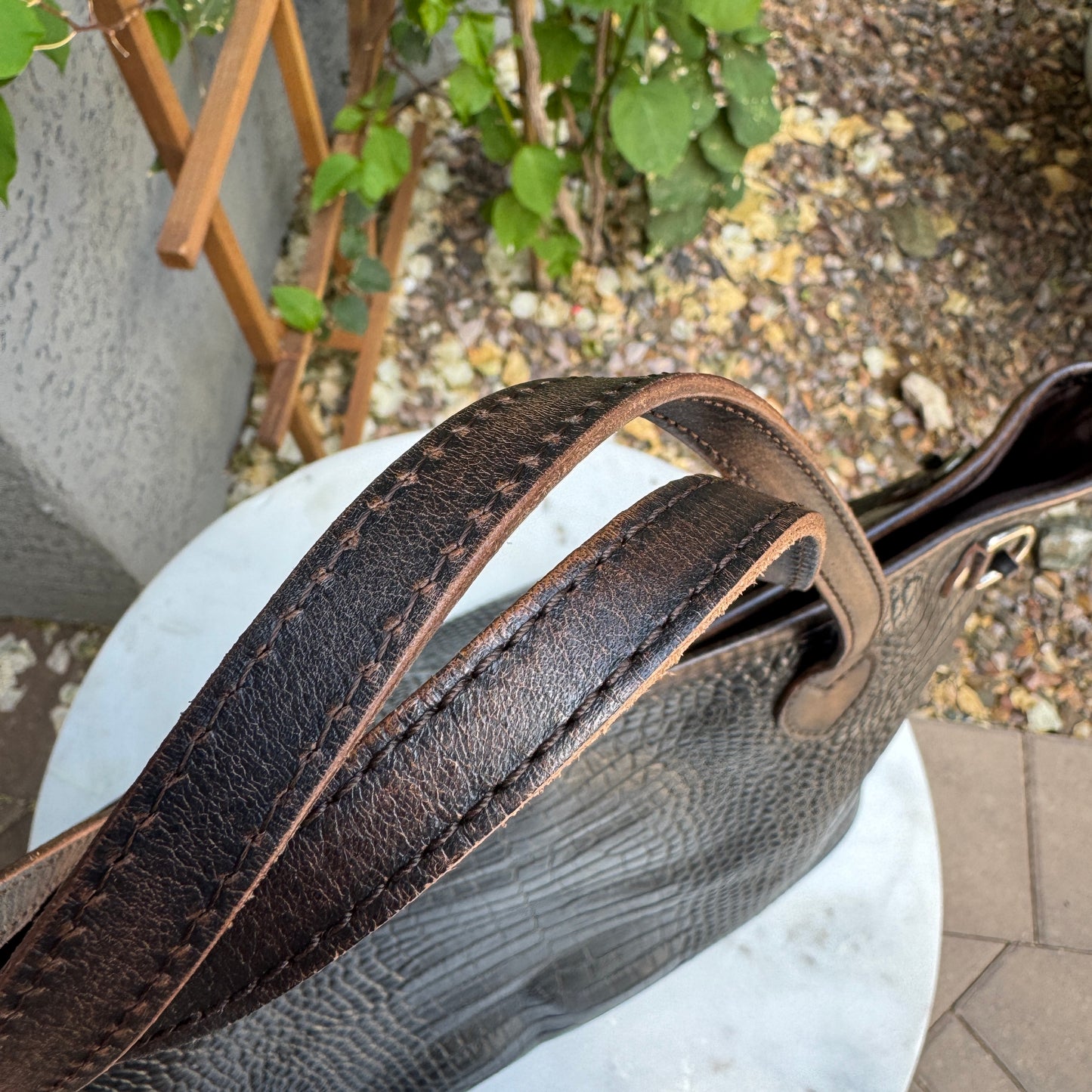 Freebird Embossed Crocodile Leather Mara Tote
