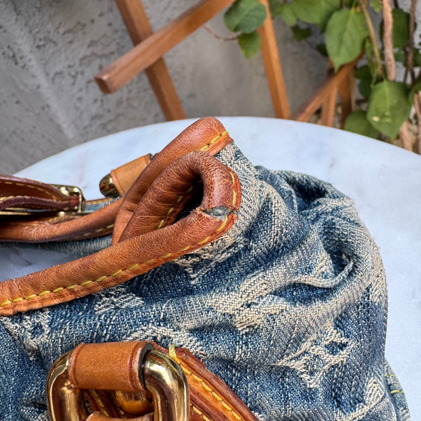 Louis Vuitton Monogram Denim Pleaty Bag