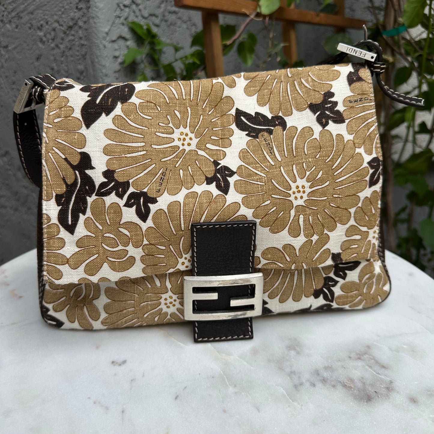 Fendi Floral Mama Baguette Shoulder Bag