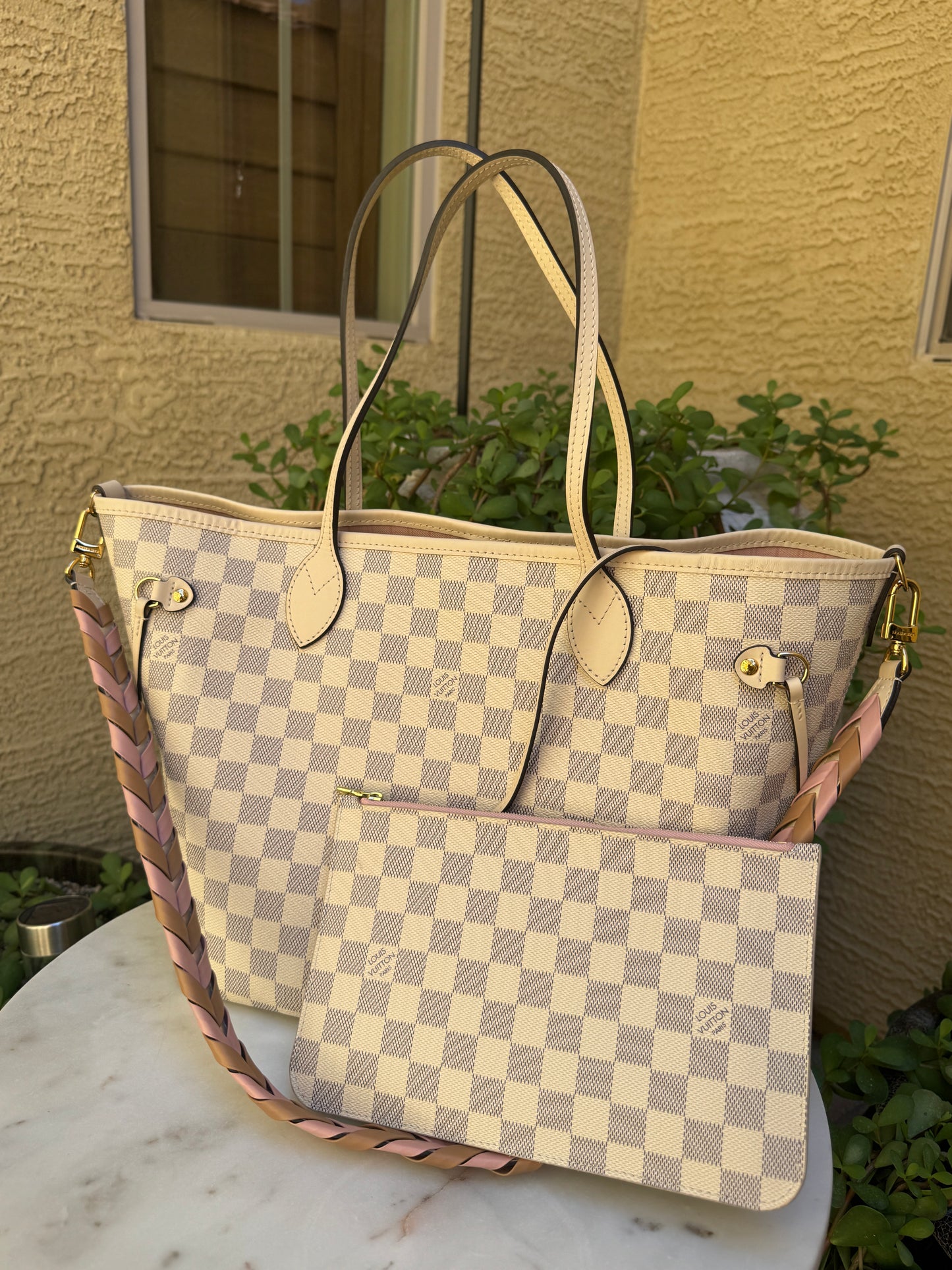 Louis Vuitton Braided Damier Azur Neverfull MM