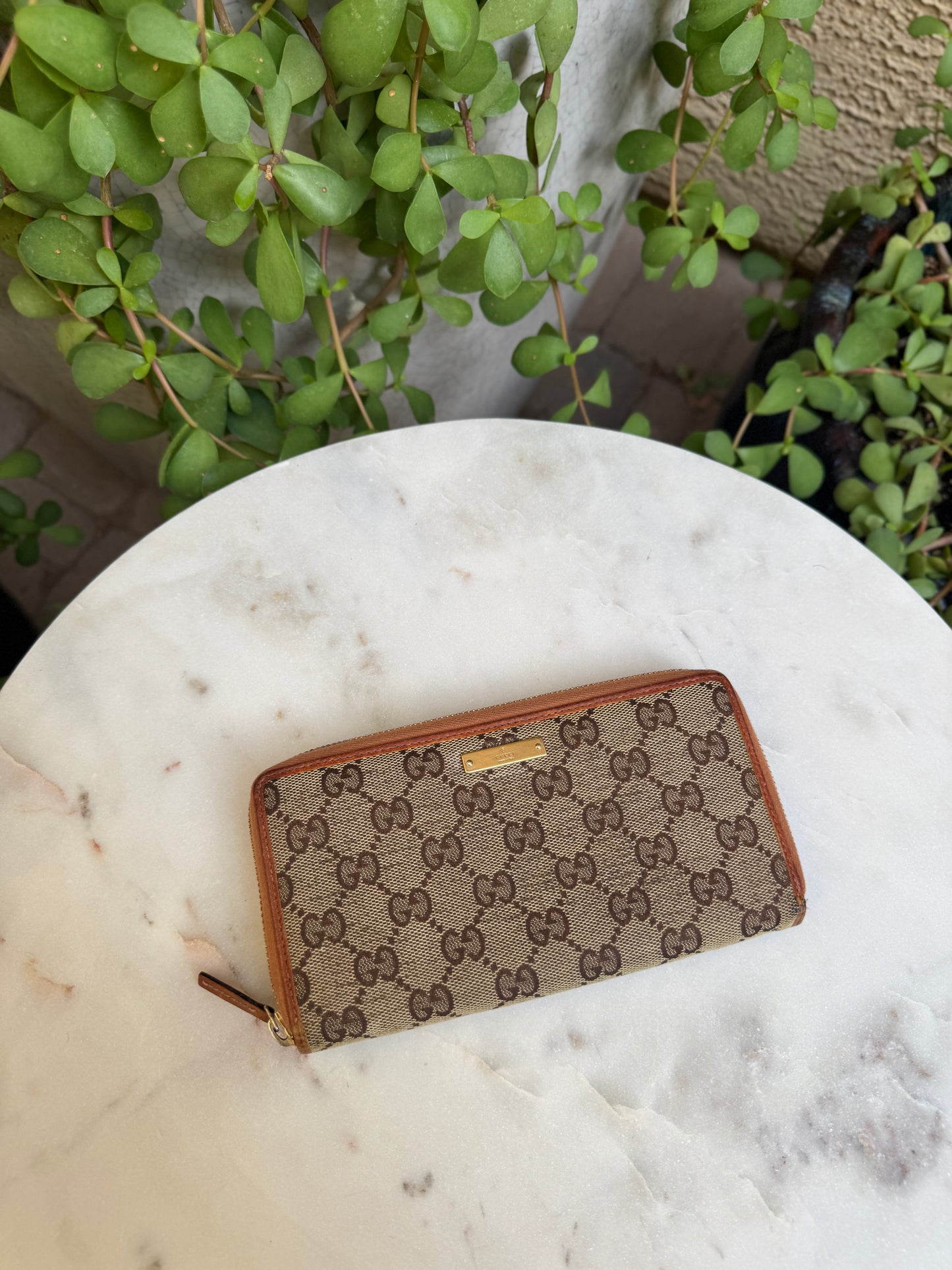 Gucci GG Canvas Long Zippy Wallet