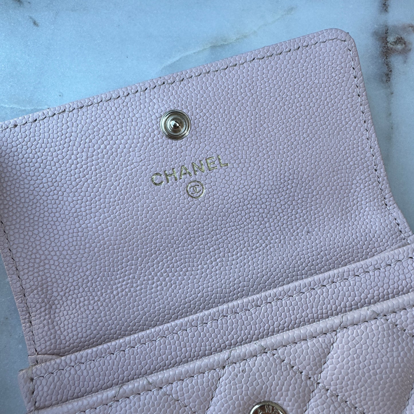 Chanel Caviar Leather Compact Wallet
