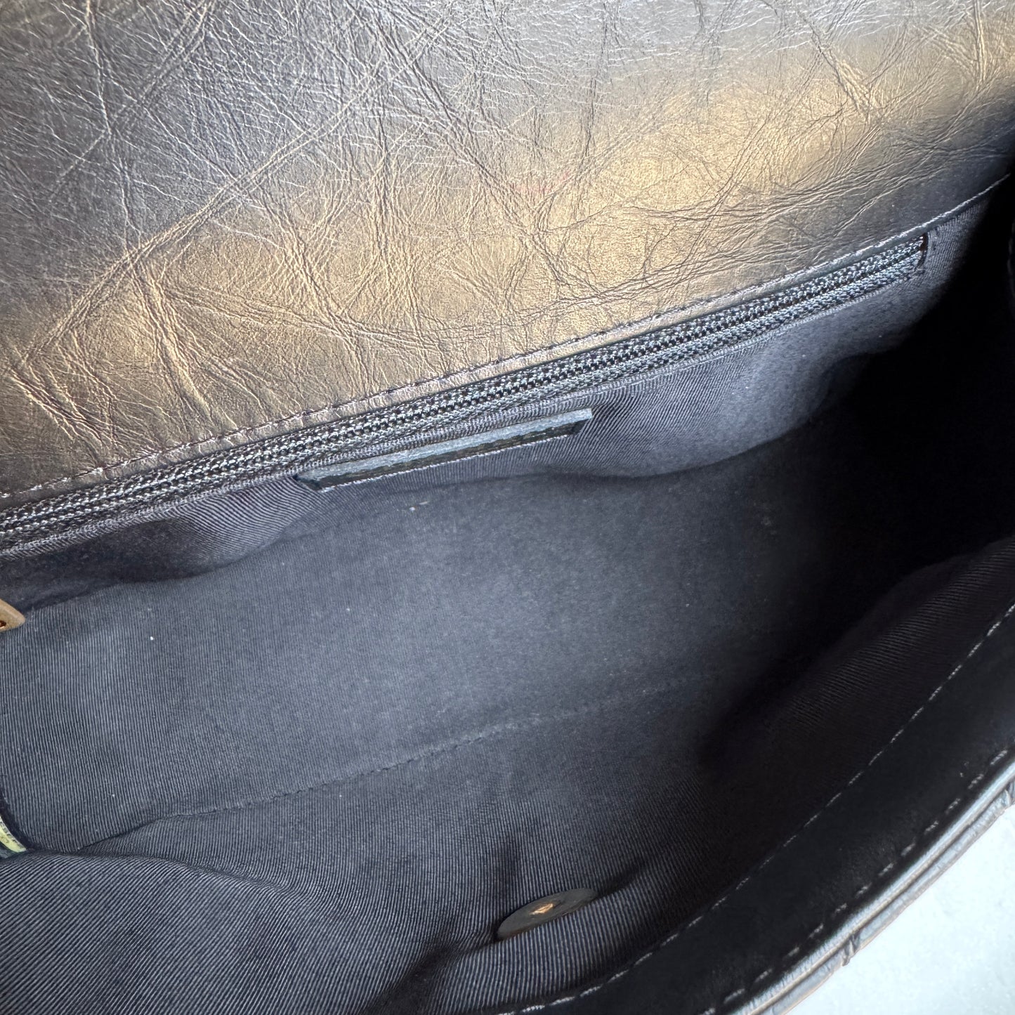 Chanel Calfskin Chevron Quilted Top Handle Flap Crossbody