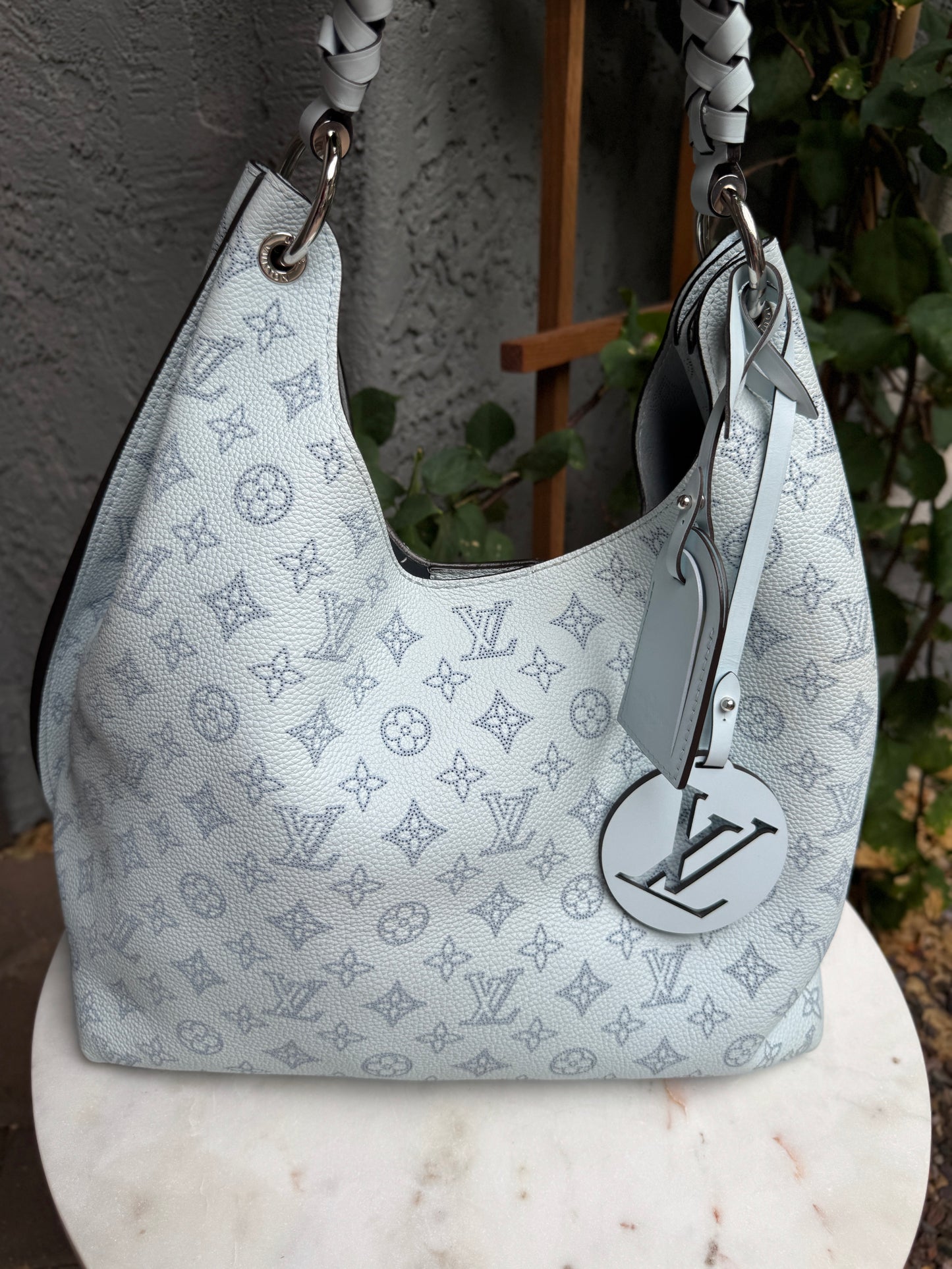 Louis Vuitton Mahina Leather Caramel Hobo Shoulder Bag