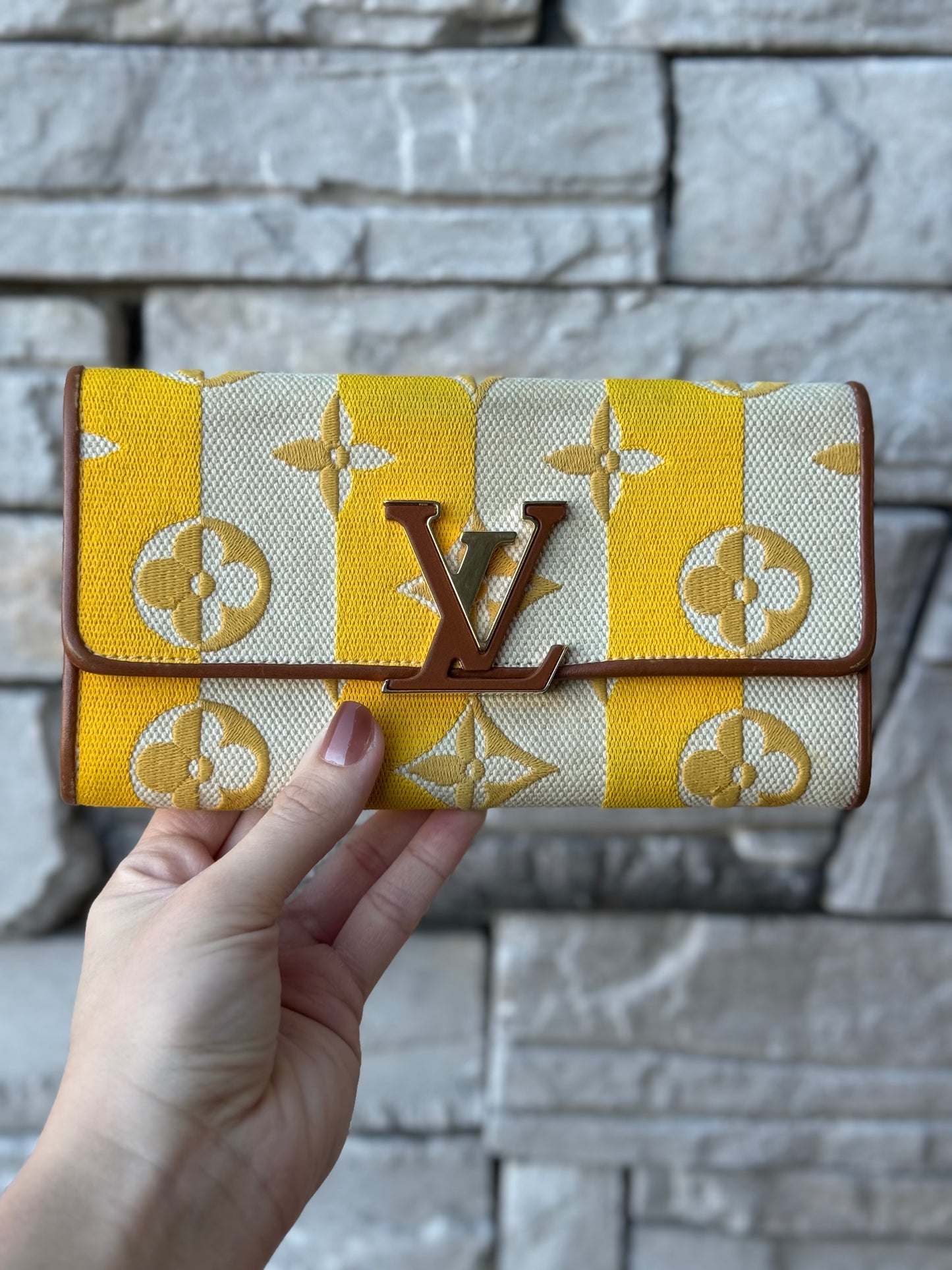 Louis Vuitton Canvas Capucines Wallet