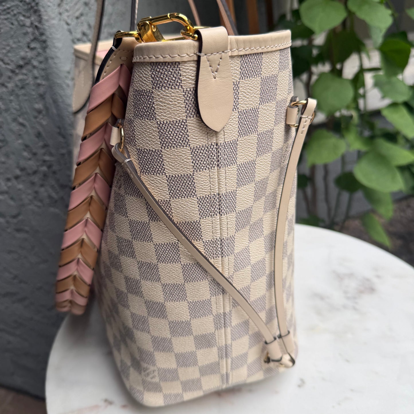 Louis Vuitton Braided Damier Azur Neverfull MM