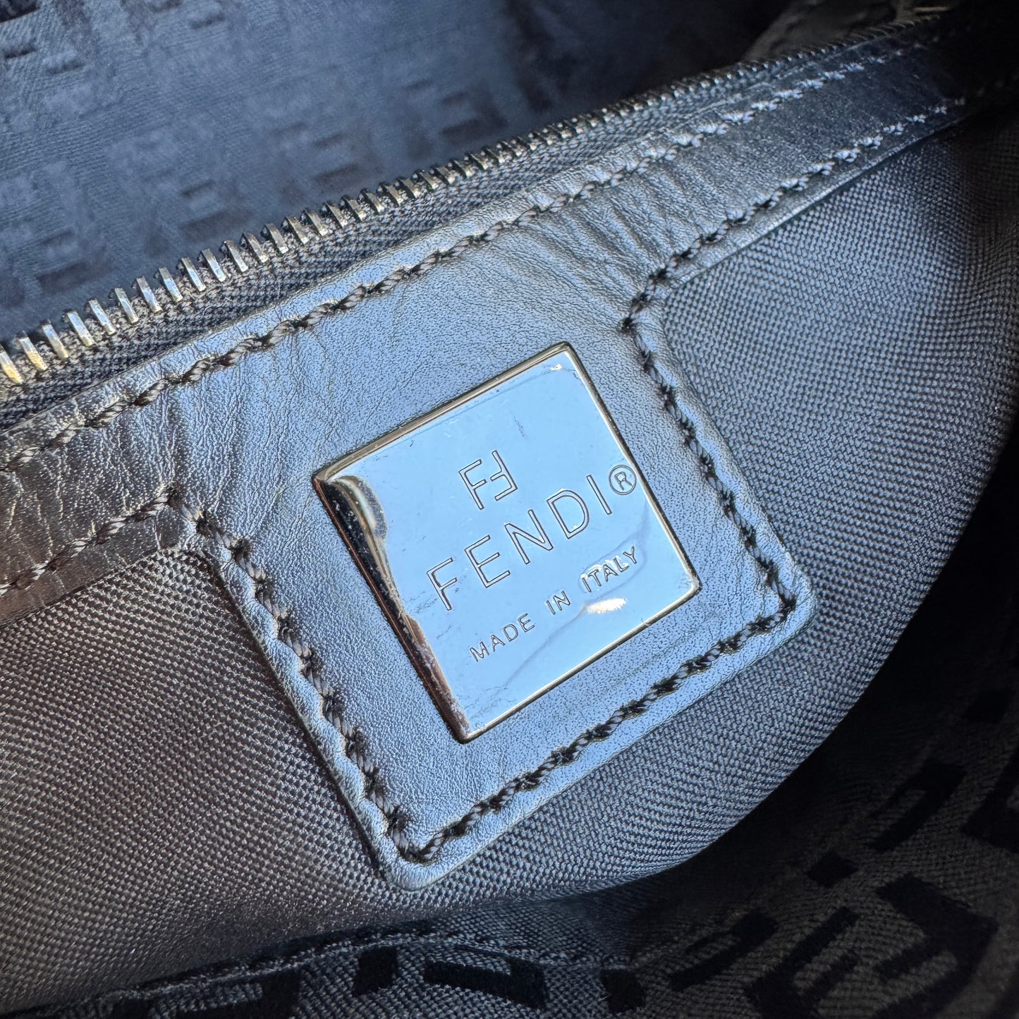 Fendi Vintage Mamma Monogram Baguette Shoulder Bag