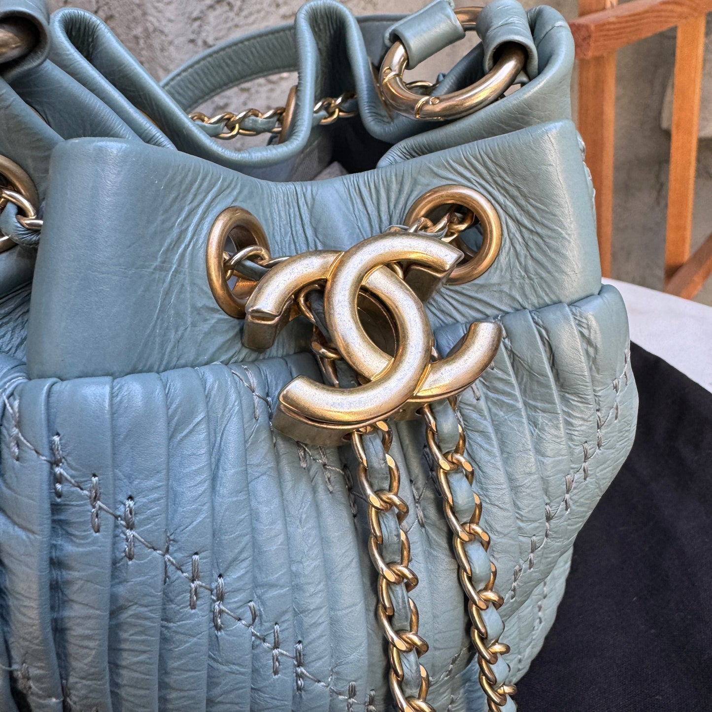 Chanel Paris-Greece Small Coco Pleats Bucket Bag