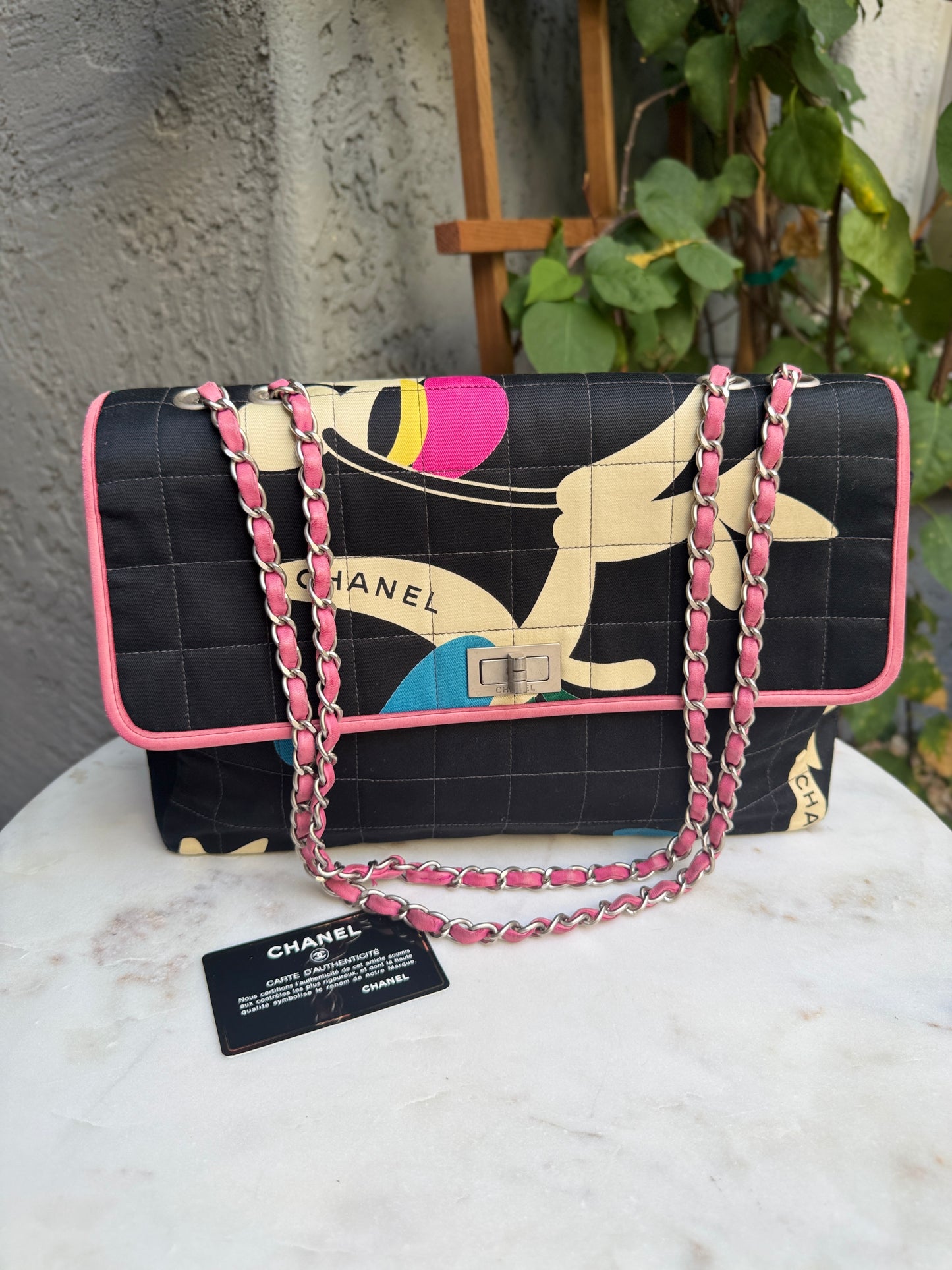 Chanel Vintage Reissue Single Flap Quilted Chocolate Bar Shoulder Bag