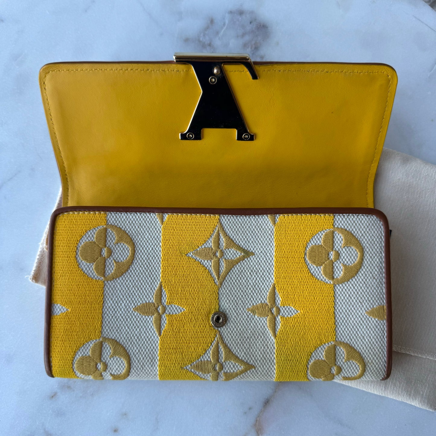 Louis Vuitton Canvas Capucines Wallet