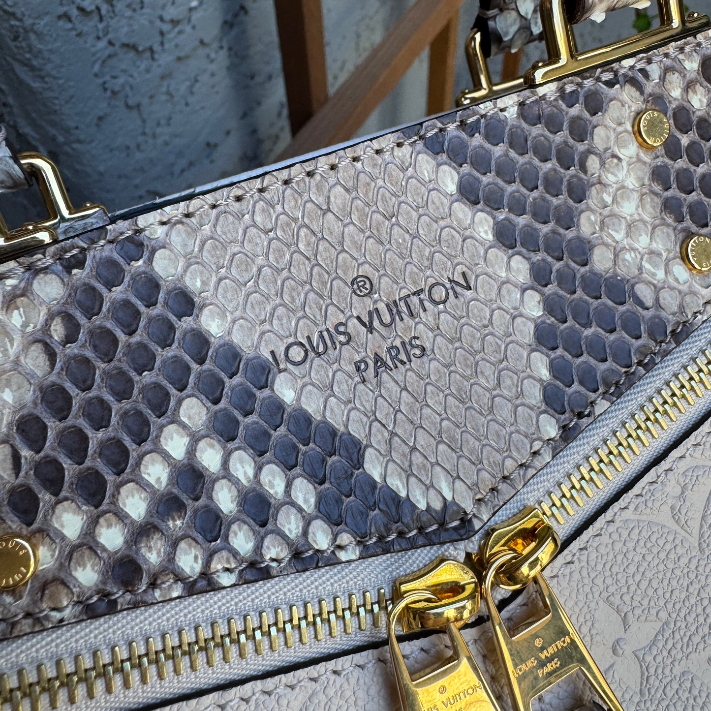 Louis Vuitton Monogram Empreinte Python Sully PM