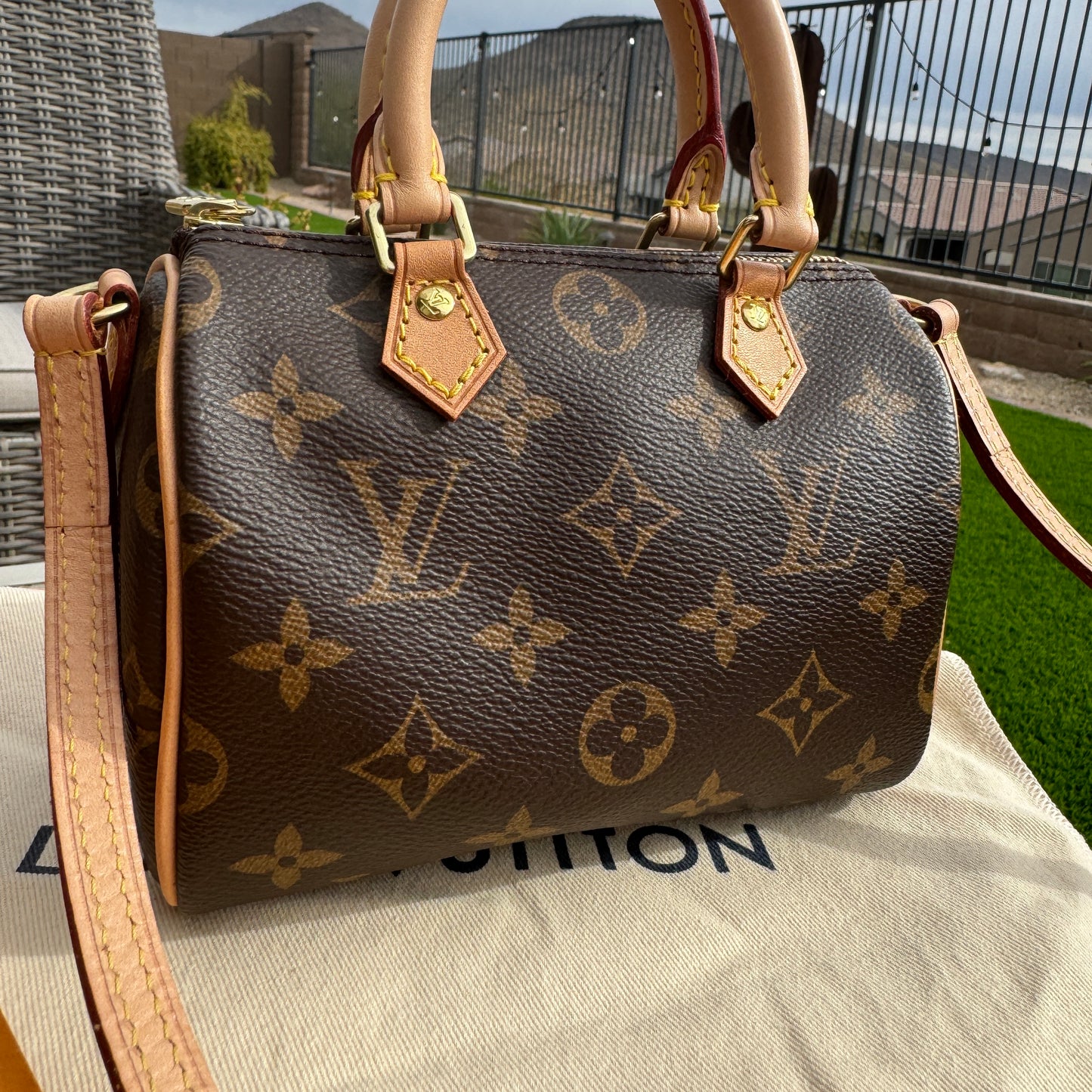 Louis Vuitton Monogram Nano Speedy Bandouliere