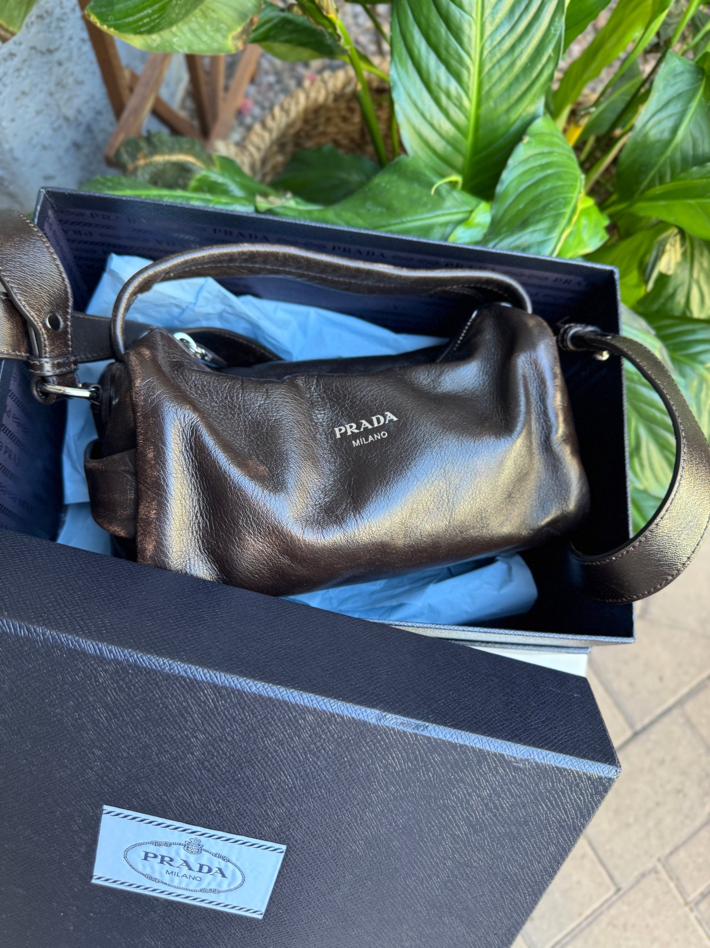 Prada Nappa Leather Shoulder Bag