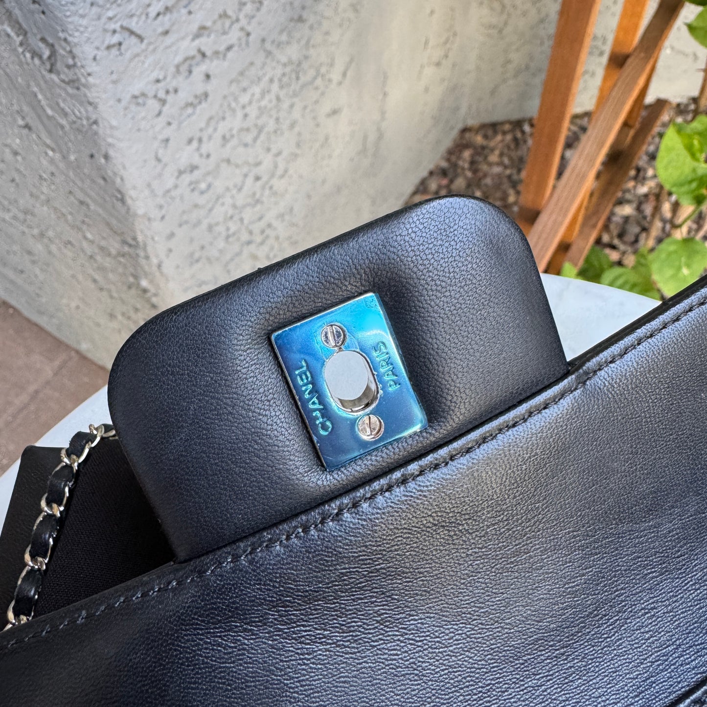 Chanel East West Single Flap Crossbody Bag