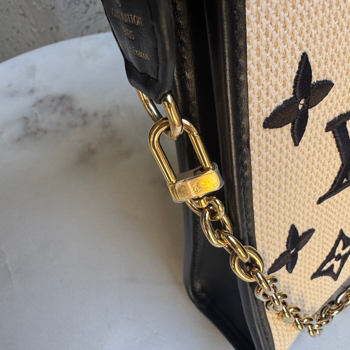 Louis Vuitton Raffia Toiletry 26 Pouch Pochette on Chain
