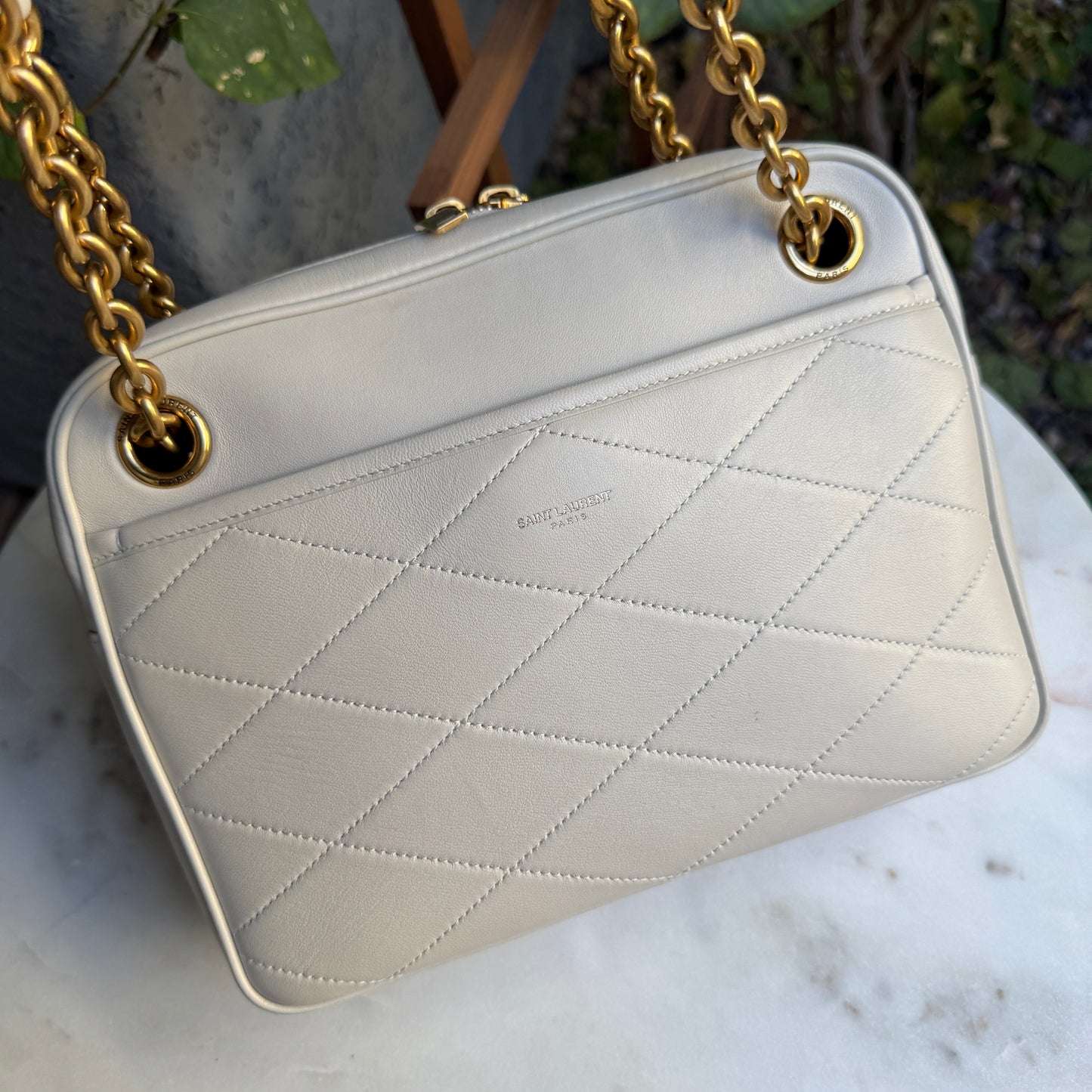 Saint Laurent Quilted Lambskin Le Maillon Camera Bag