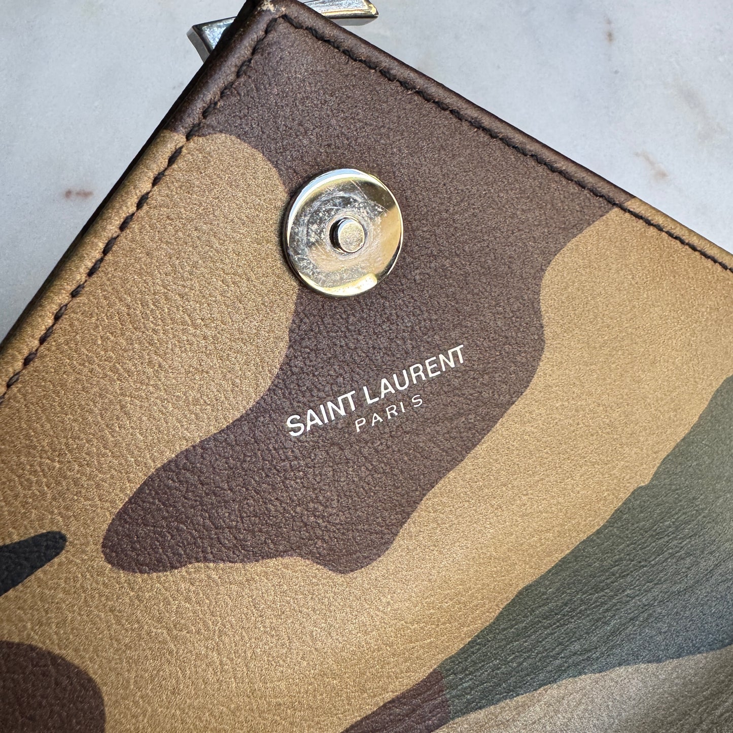 Saint Laurent Camo Mini College Crossbody