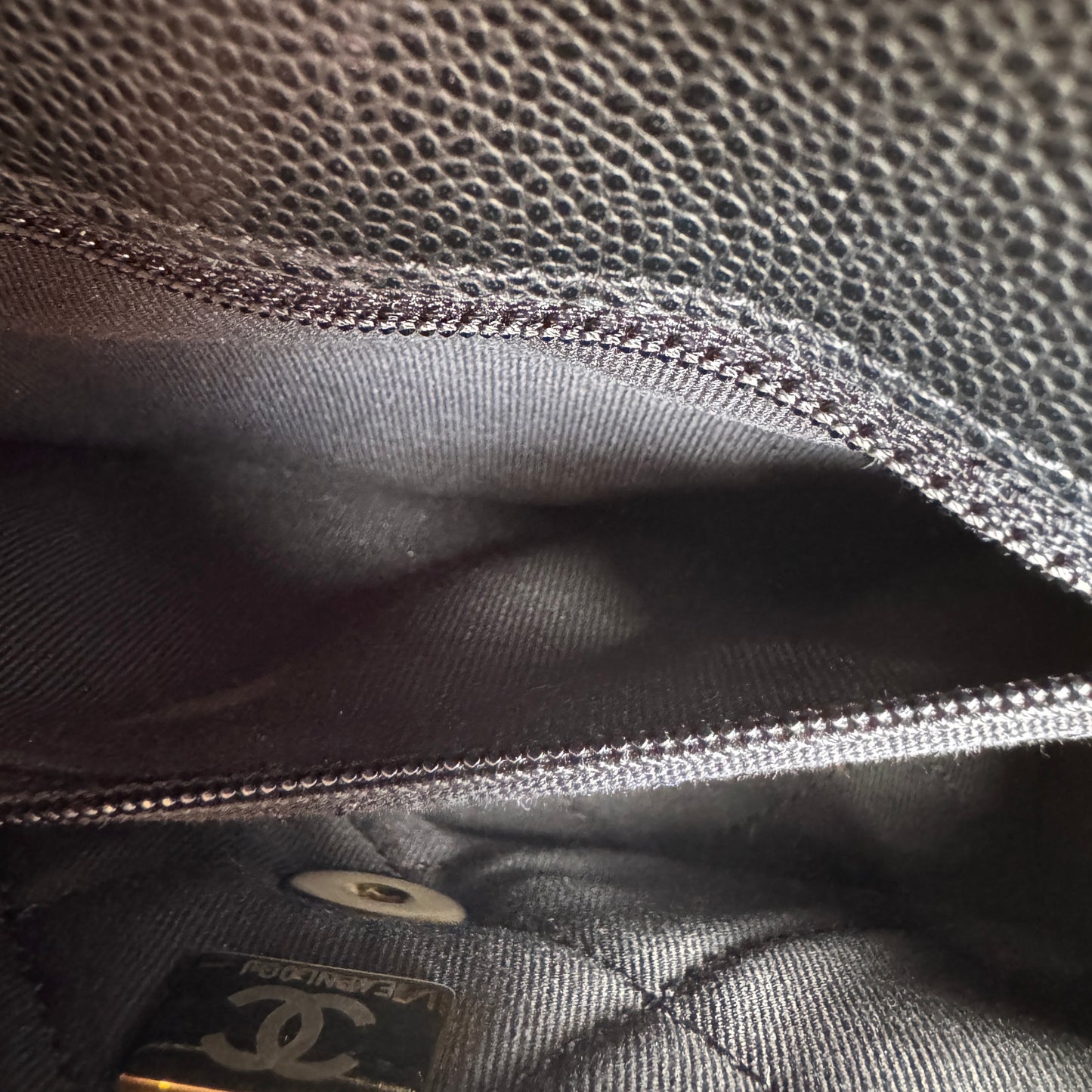 Chanel Shiny Caviar Quilted Small Single Flap Crossbody