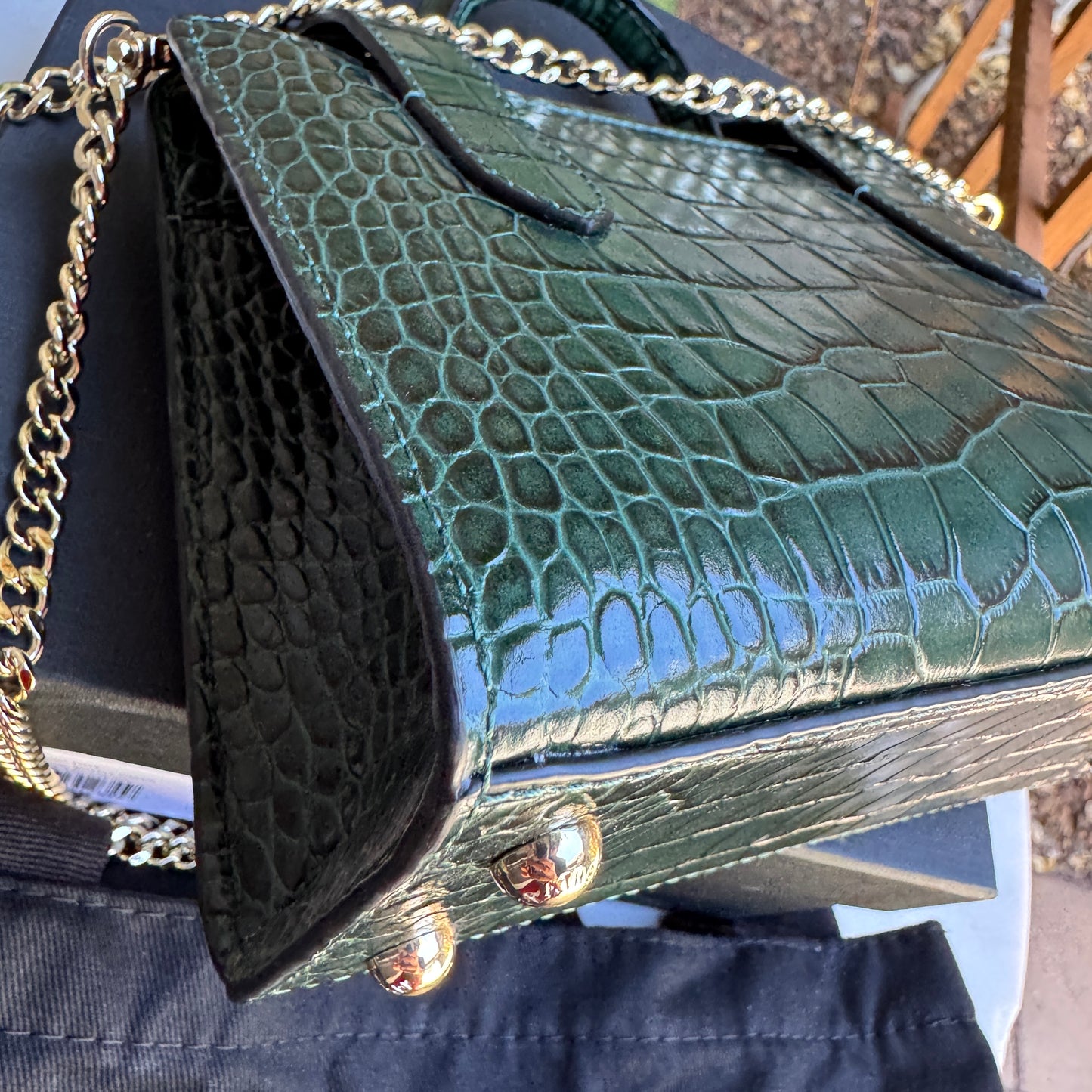 Strathberry Embossed Croc Leather Mini Tote Leather Crossbody