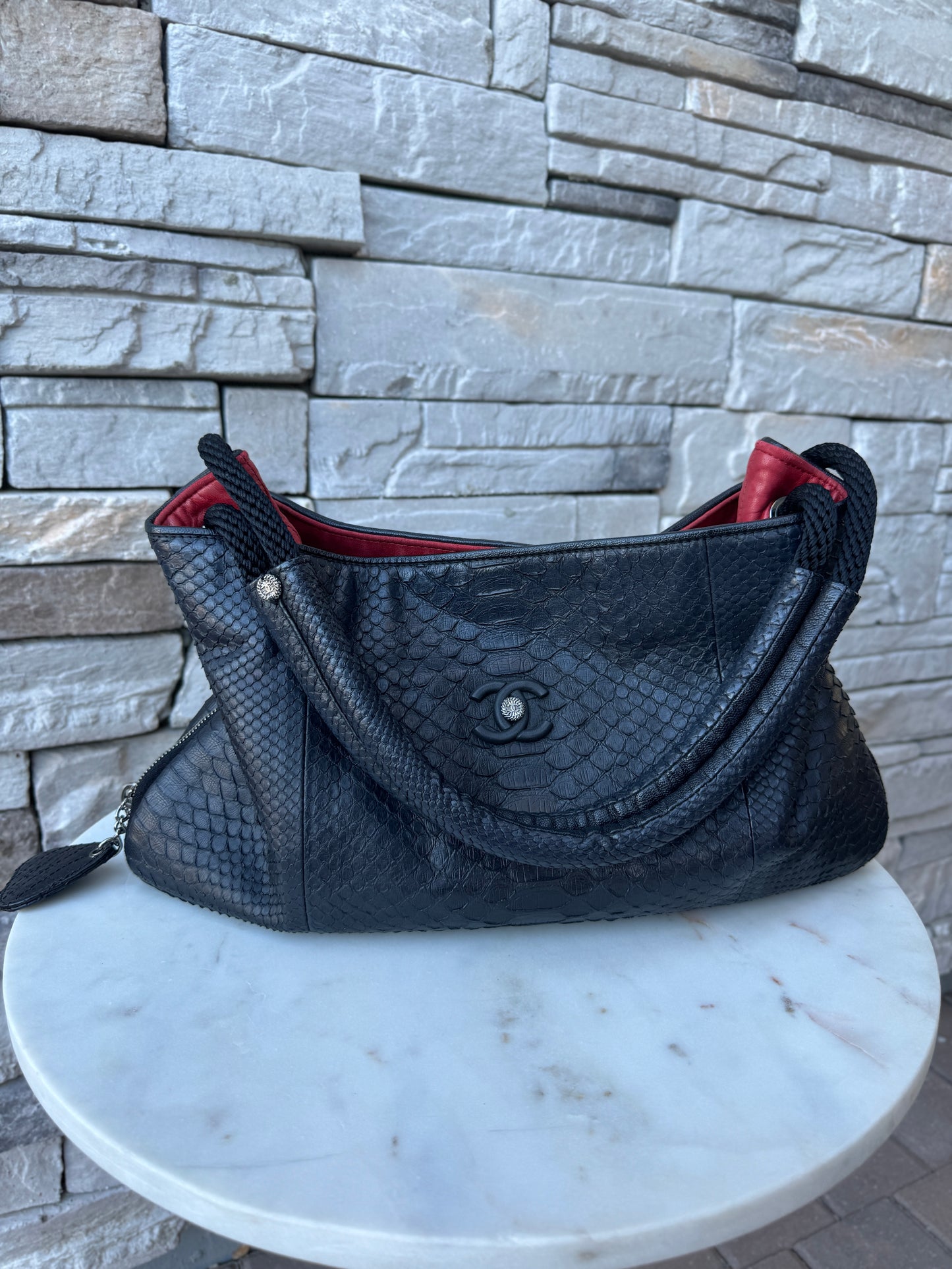 Chanel Python Yacht Expandable Hobo
