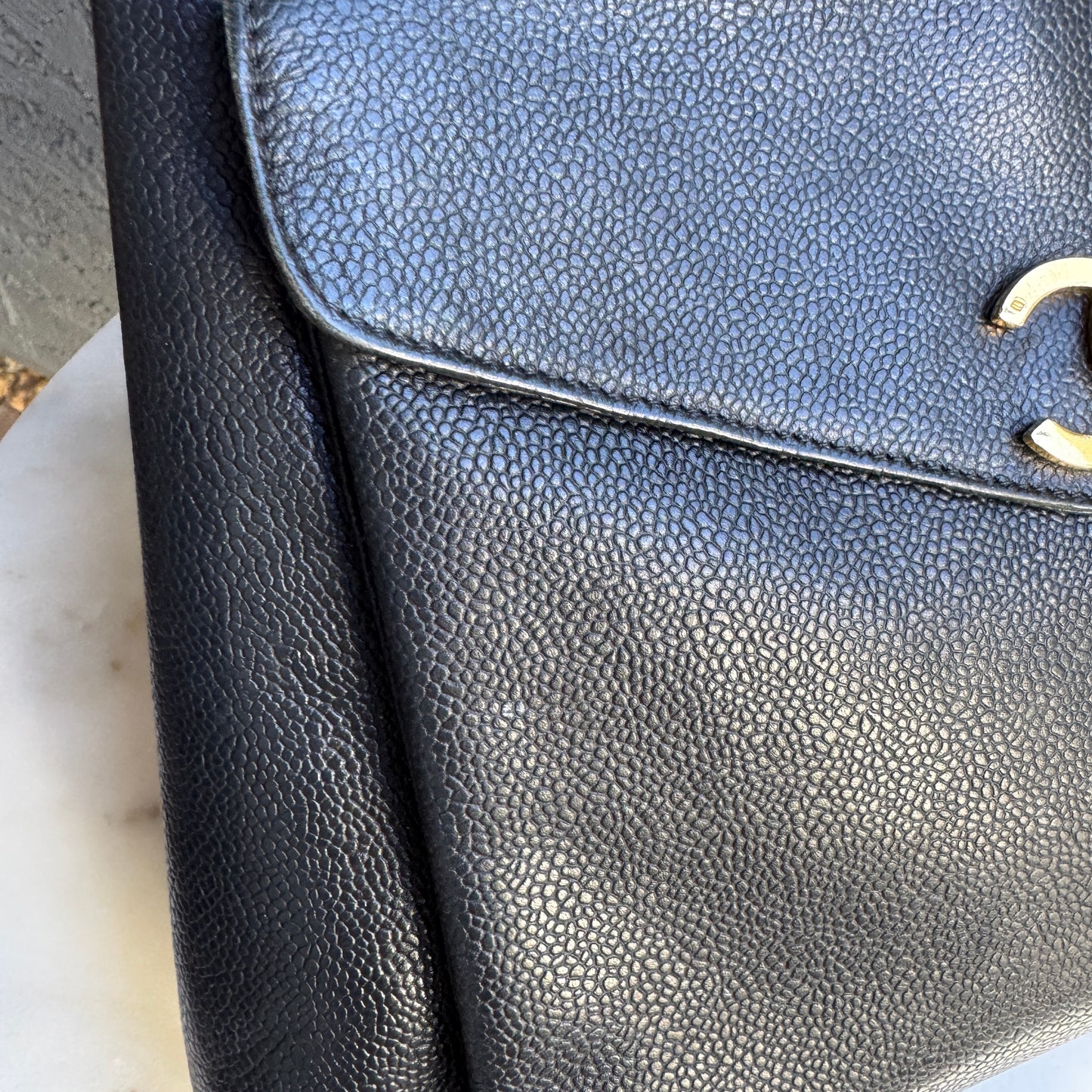 Chanel Caviar Leather Vintage CC Pocket Shoulder Bag