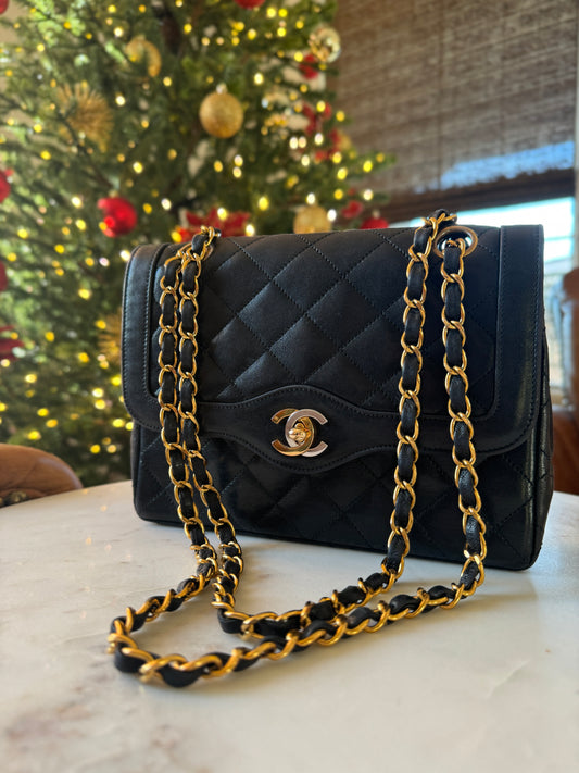 Chanel Vintage Matelasse Double Flap Bag
