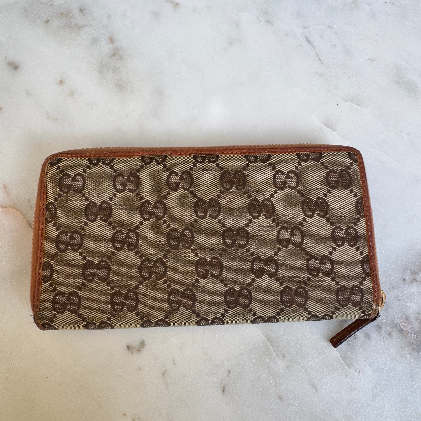 Gucci GG Canvas Long Zippy Wallet