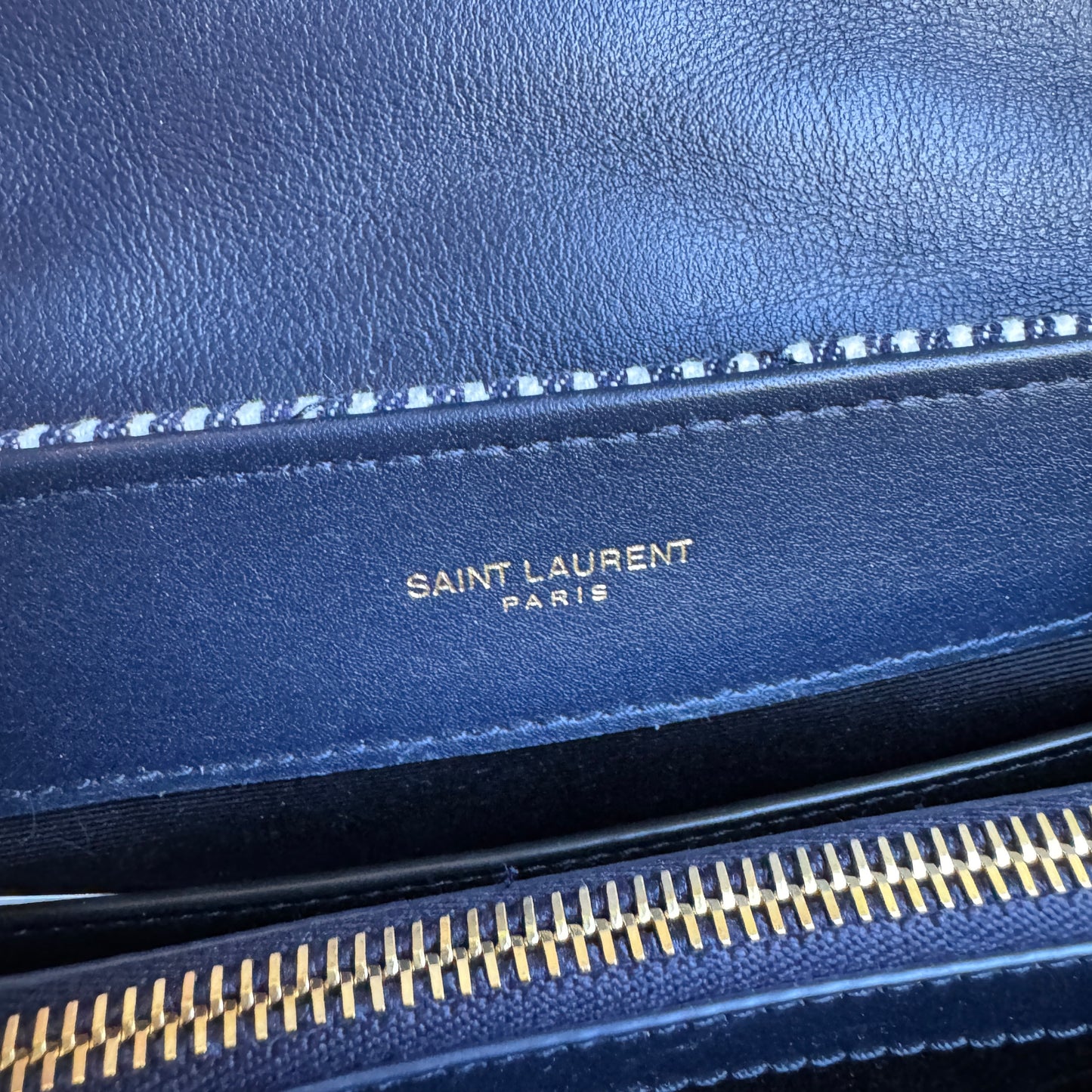 Saint Laurent Small Loulou Striped Chain Crossbody