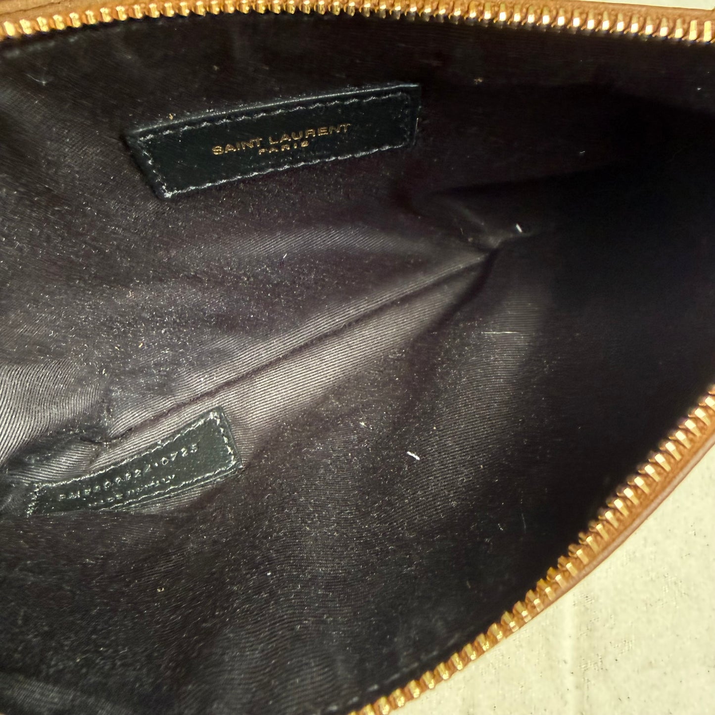 Saint Laurent Suede Leather Medium Jamie Shopping Bag with Pouch