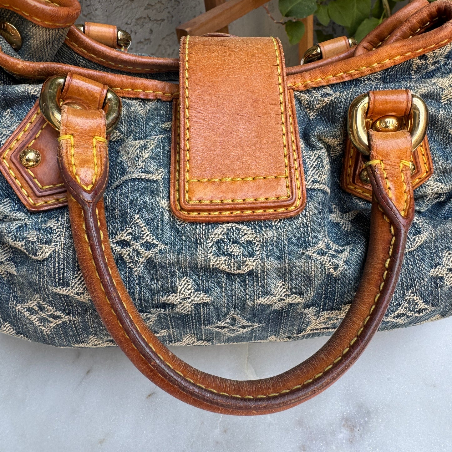 Louis Vuitton Monogram Denim Pleaty Bag