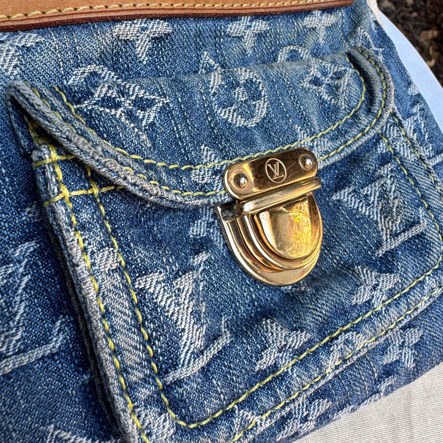 Louis Vuitton Monogram Denim Baggy PM Shoulder Bag