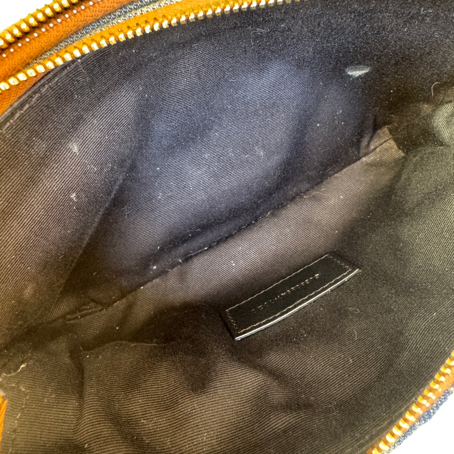 Saint Laurent Denim Becky Double-Zip Crossbody