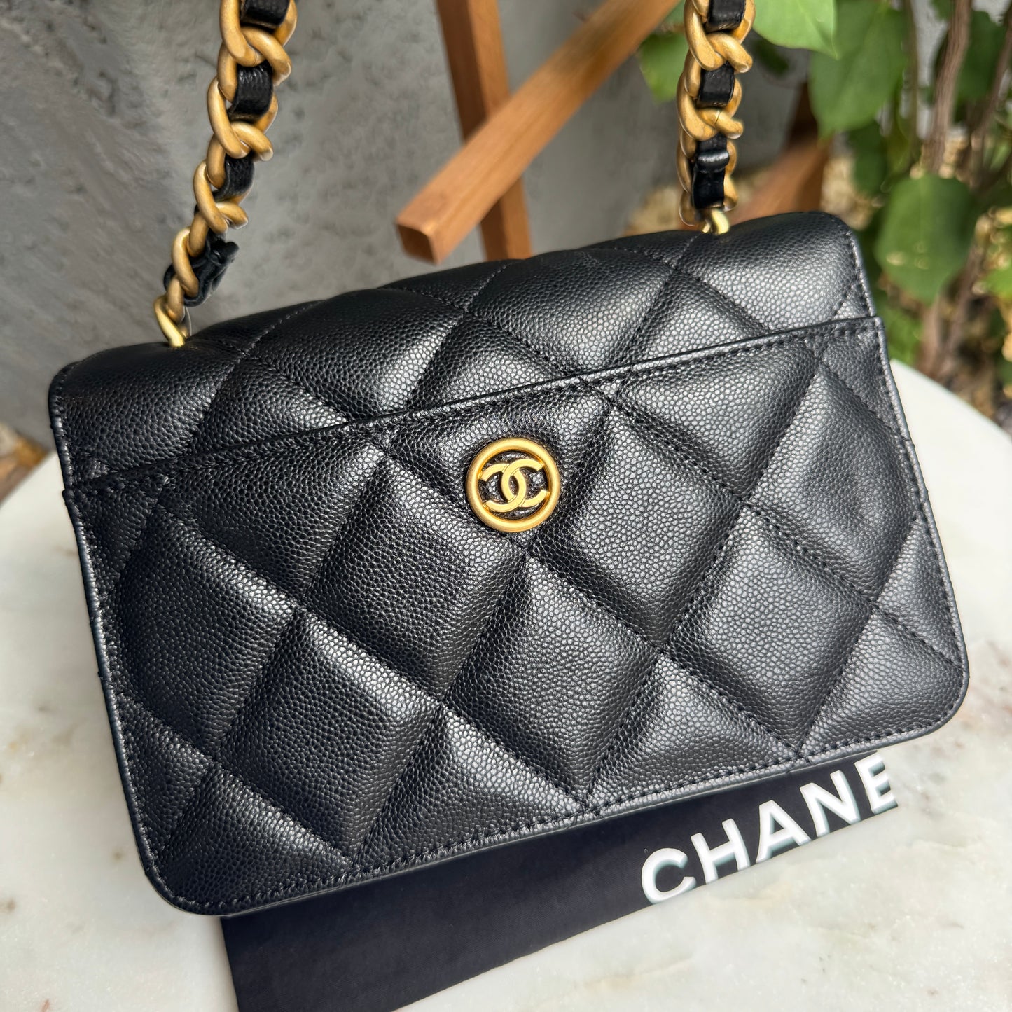 Chanel Shiny Caviar Quilted Small Single Flap Crossbody