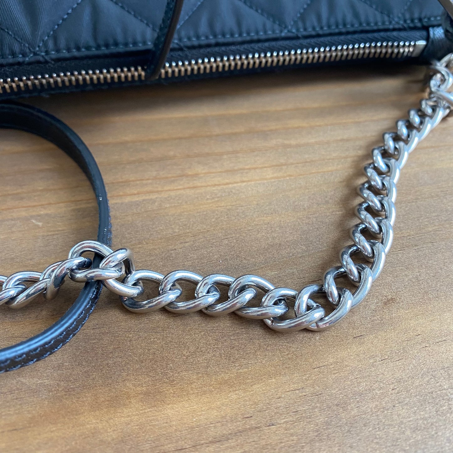 Prada Nylon Quilted Convertible Pochette Chain Crossbody