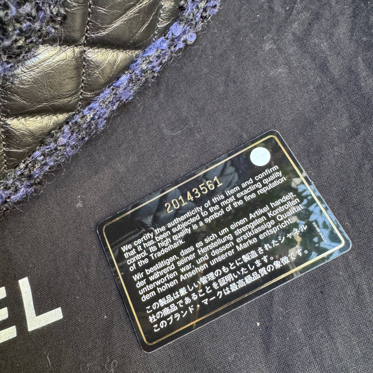 Chanel Calf Leather & Tweed Grand Shopping Secrets Tote