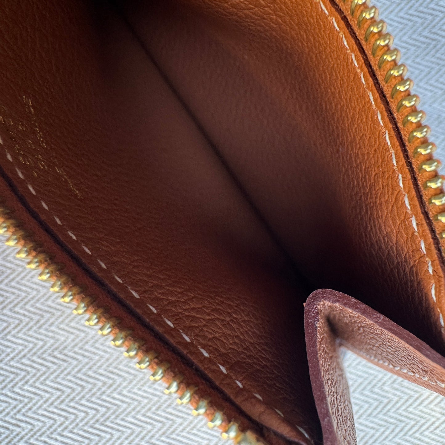 Hermès Gold Evercolor Leather Constance Slim Belt Bag Wallet