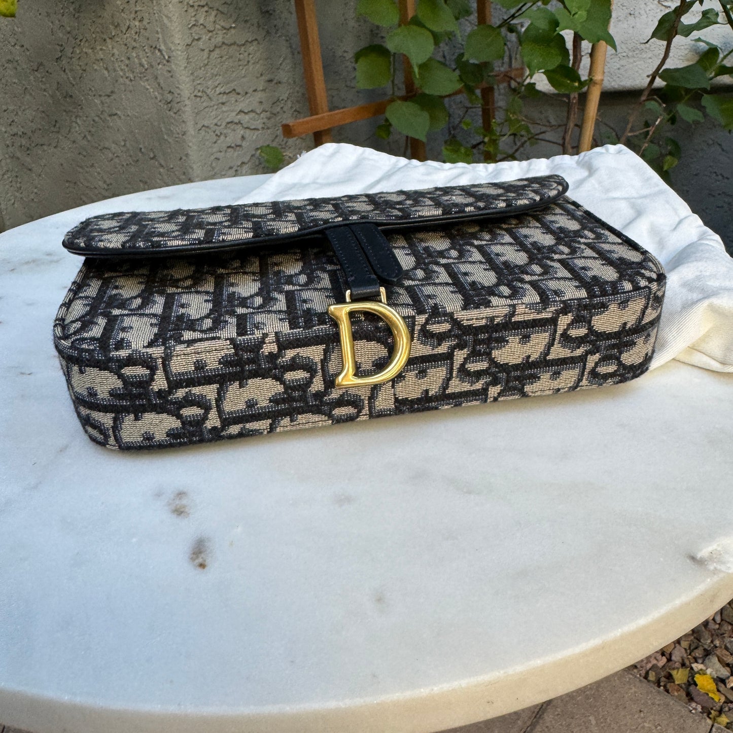 Dior Saddle Pouch with Chain Crossbody