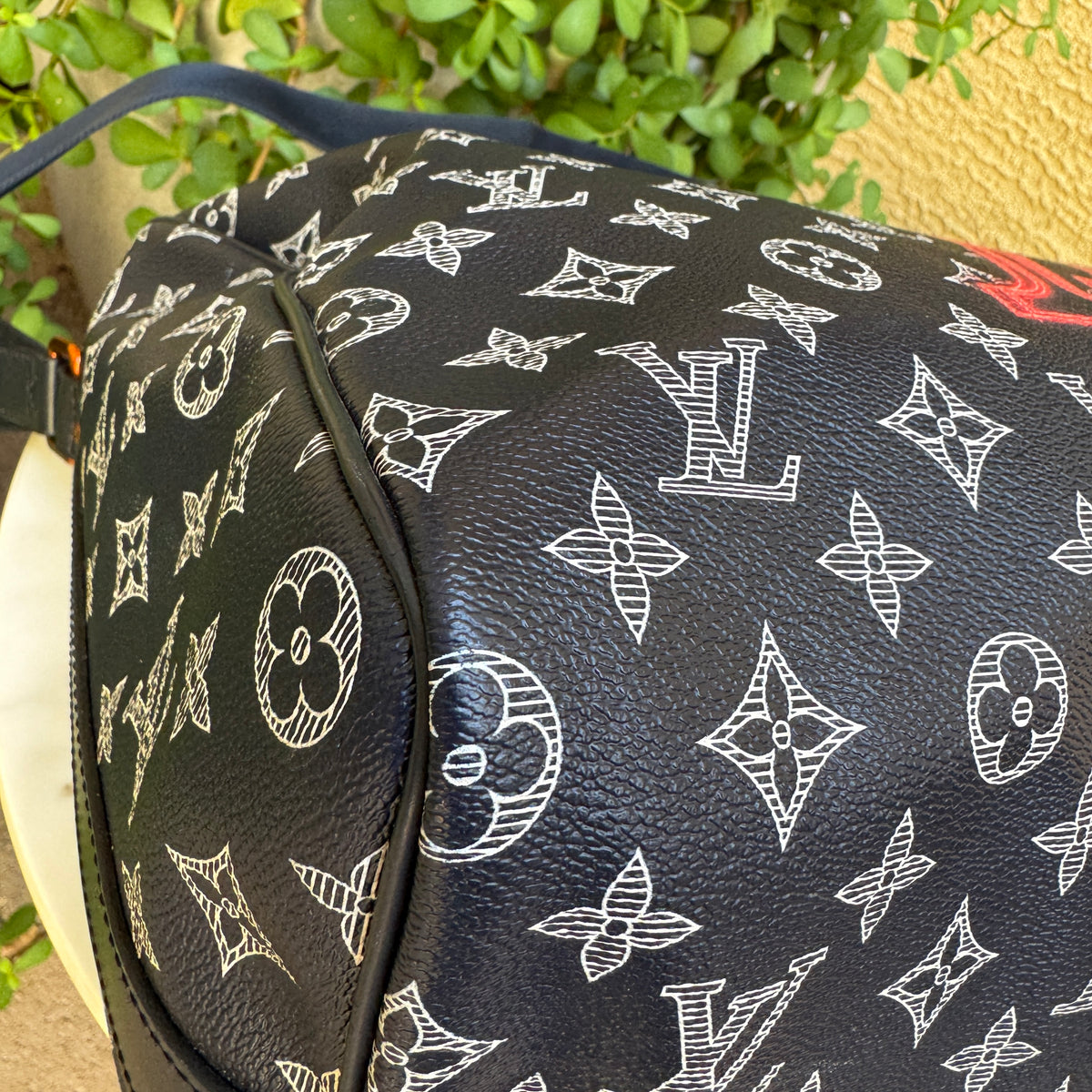 Louis Vuitton Monogram Ink Upside Down Speedy Bandouliere 40