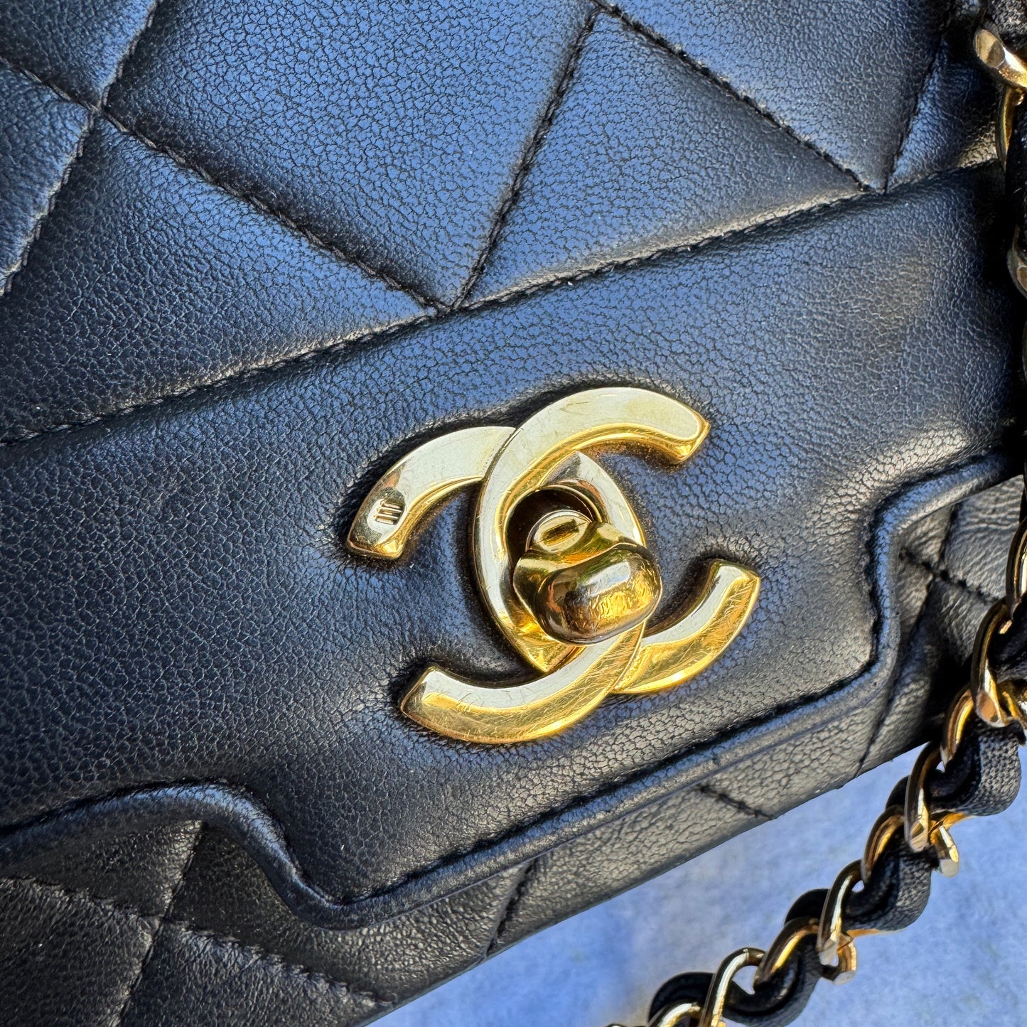 Chanel Diana Vintage Quilted Lambskin Medium Single Flap Bag